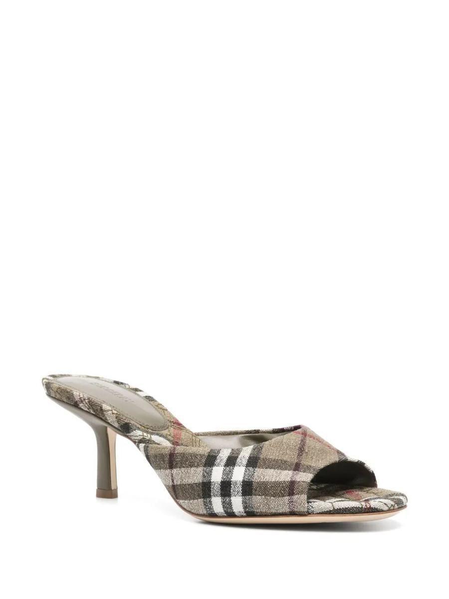 Burberry Mews 65 Mules Shoes in Metallic | Lyst