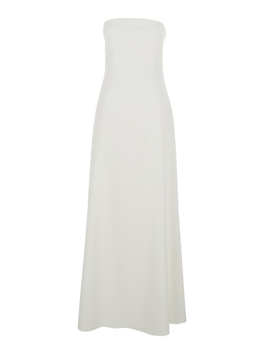 【送料&関税込】Jacquemus le Robe Bustier White Off-shoulder Jacquemus Le Robe Bustier' Off-Shoulder Long Dress in White