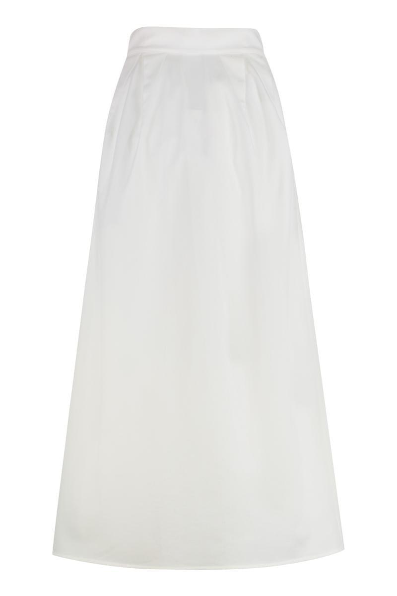 【関税＆送料込み】Max Mara Alcade Stretch Gabardine Skirt Max Mara Alcade Stretch Gabardine Skirt in White | Lyst