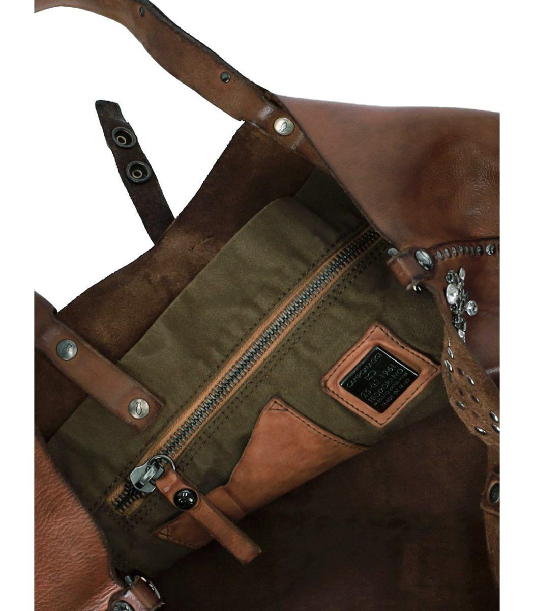 ショルダーバッグ・ポシェット Campomaggi Bella Di Notte Cognac Shopping Bag Shoulder Bag Bella Di Notte Black | Campomaggi