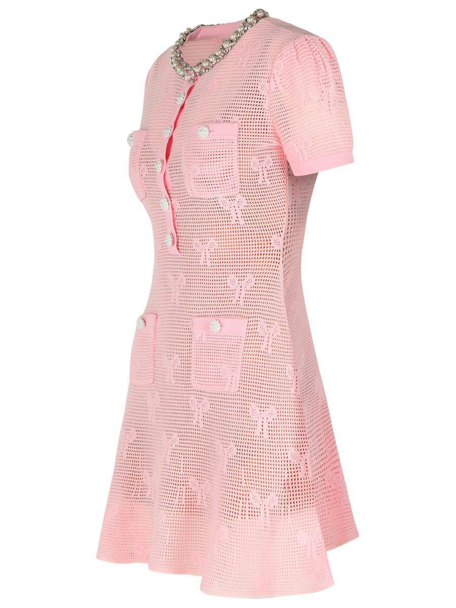オールインワン・サロペット Self-Portrait Bow' Pink Cotton Blend Dress Self-Portrait 'Bow' Cotton Blend Dress in Pink | Lyst