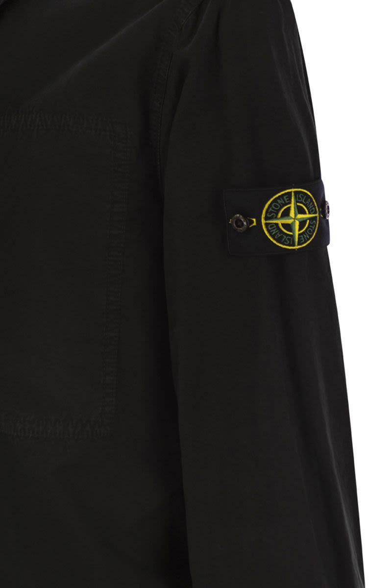 Tシャツ・カットソー STONE  Overshirt with chest pocket and two-way zip Stone Island Overshirt With Chest Pocket And Two-Way Zip in