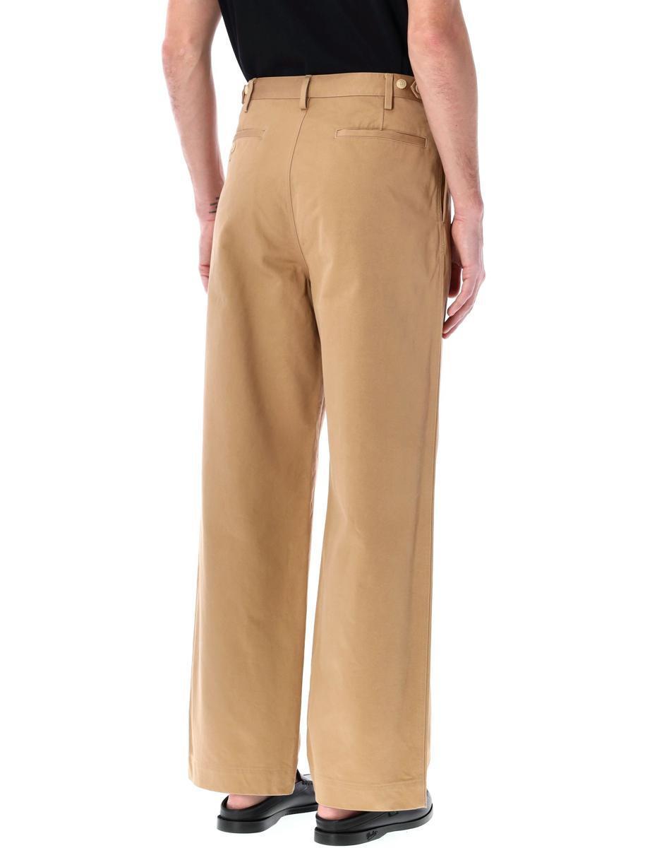 AURALEE One-Tuck Chino Pants in Natural for Men | Lyst UK