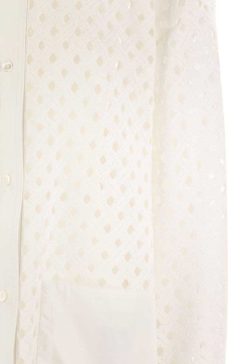 【関税&送料込み】Herno Crochet-Effect Shirt-Cut Jacket Herno Crochet-Effect Shirt-Cut Jacket in White | Lyst