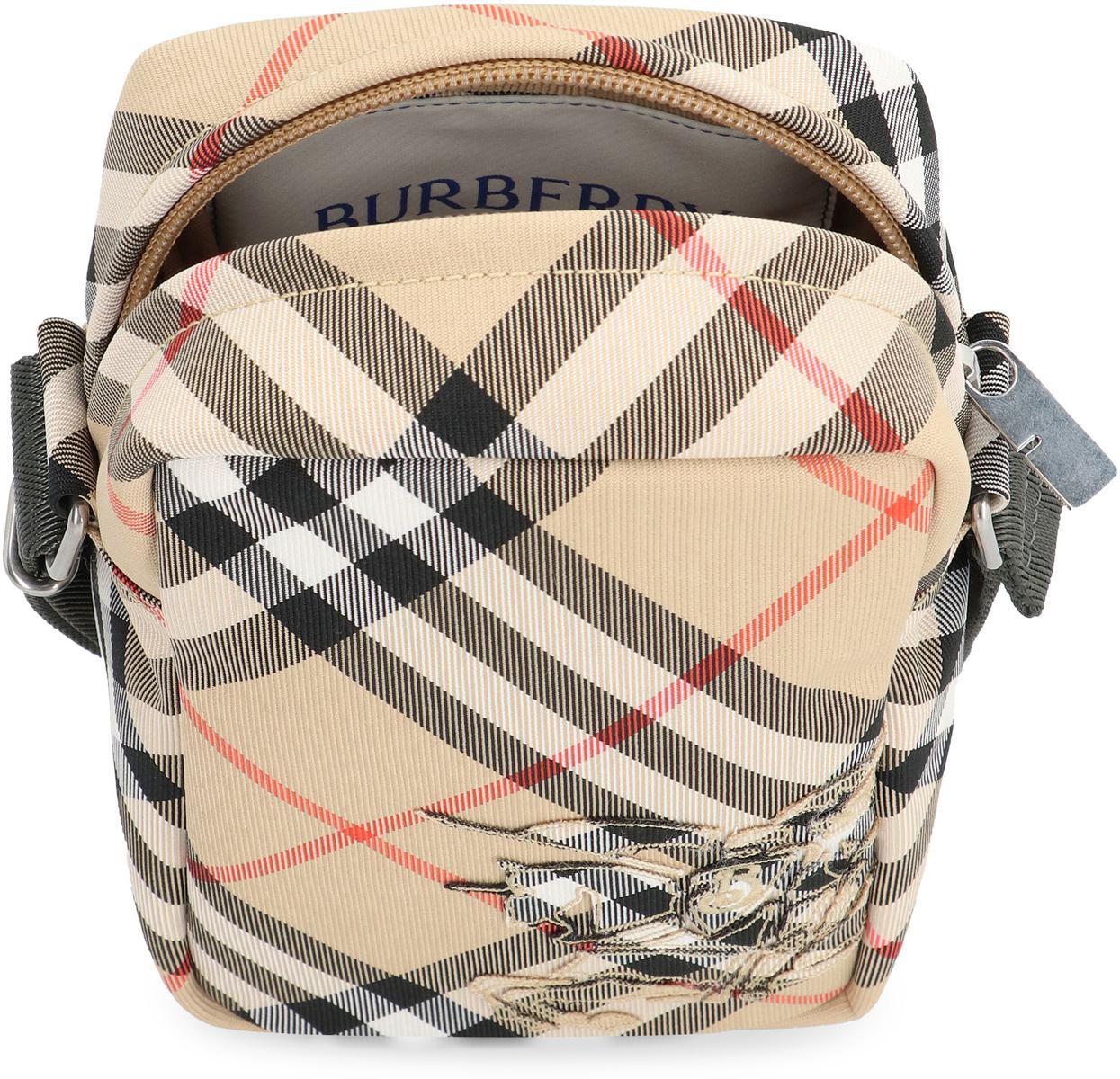 【関税＆送料込み】Burberry Check Fabric Smartphone Case/Sh Burberry Check Fabric Smartphone Case/Shoulder Bad in White