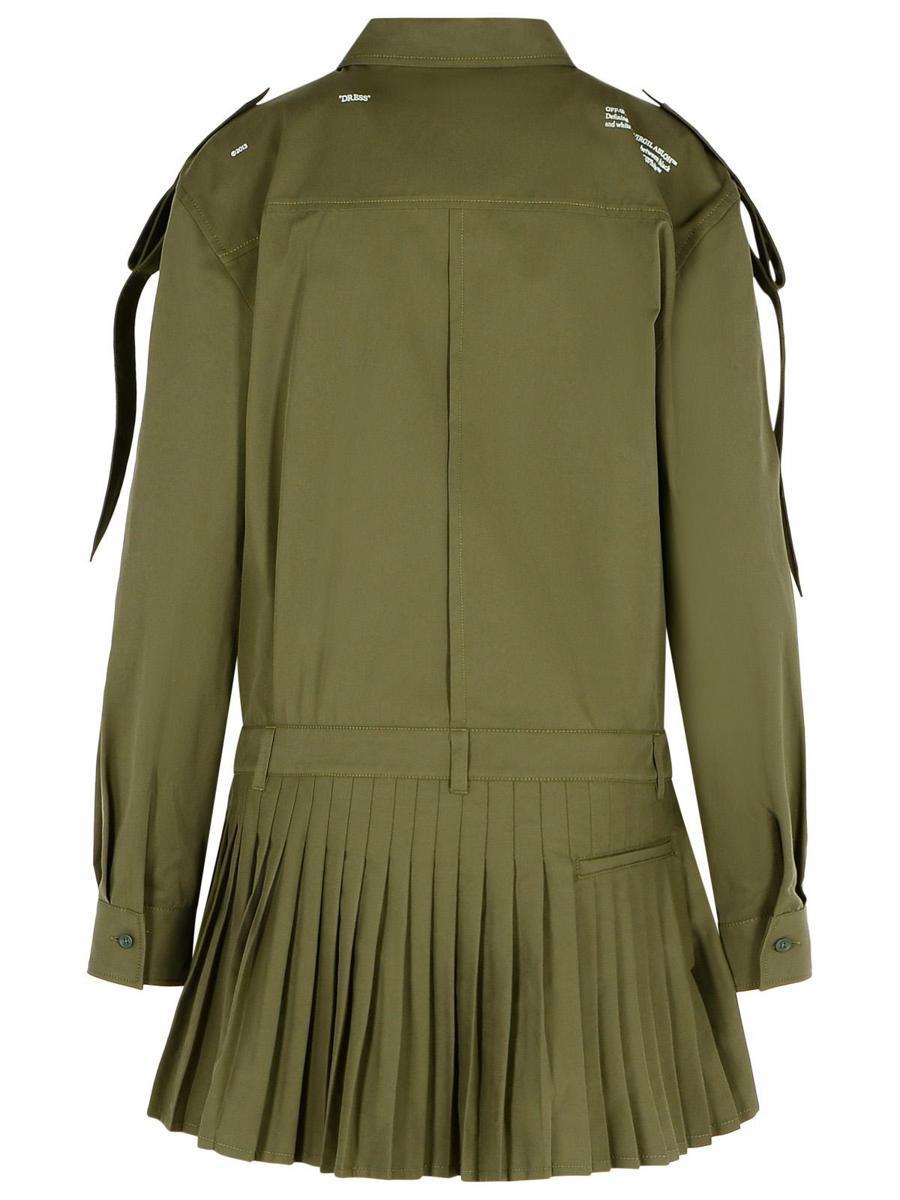 【送料&関税込】Off-White savana Green Cotton Dress Off-White c/o Virgil Abloh Savana Cotton Dress in Green
