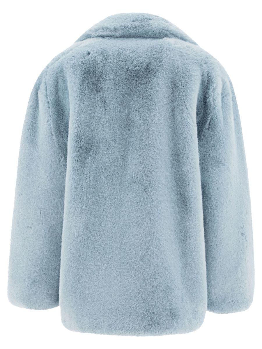 【PINKO】LIGHT BLUE FUR JACKET Pinko Light Fur Jacket in Blue | Lyst