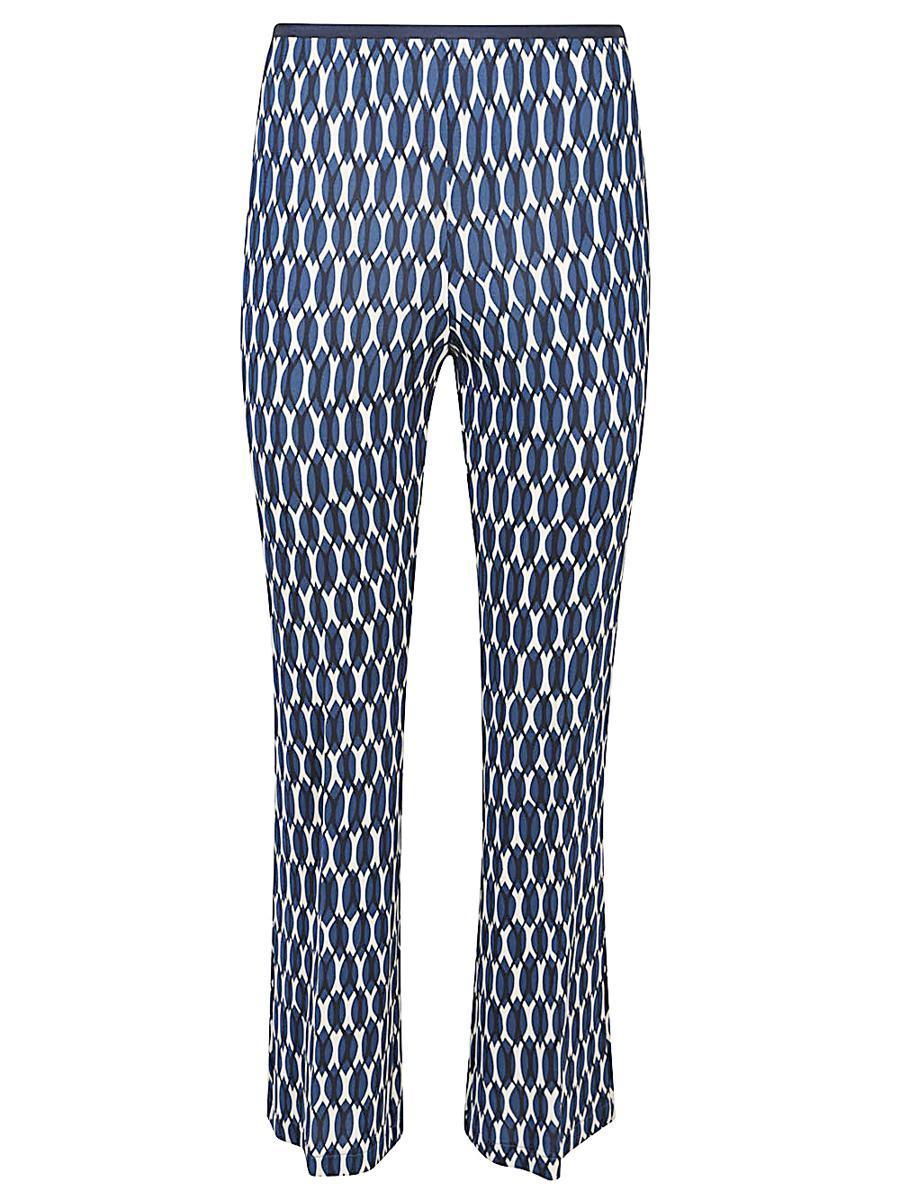パンツ Siyu Trousers Siyu Printed Trousers in Blue | Lyst