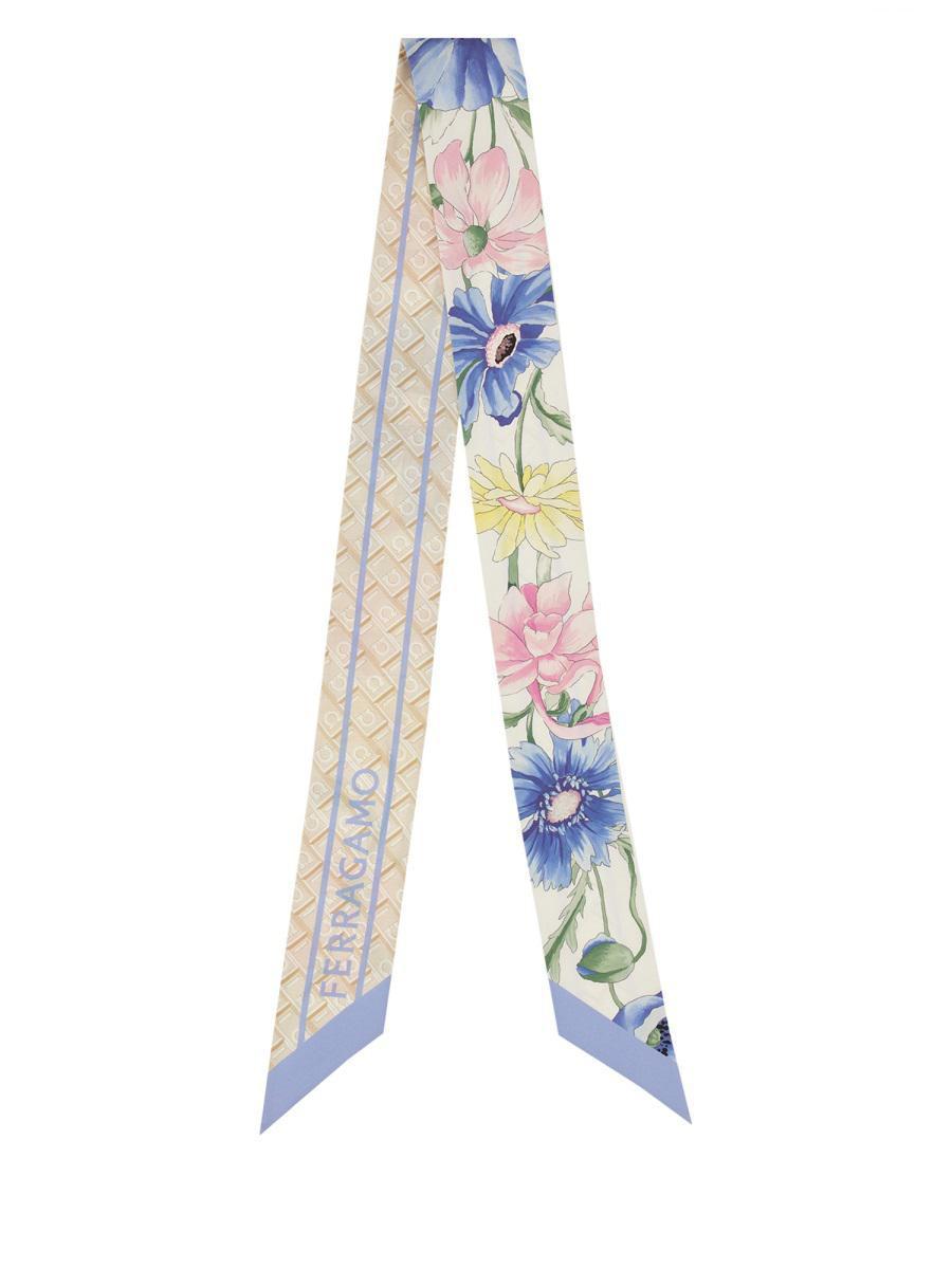 スカーフ Ferragamo Bandeau With Bouquet Print Bouquet print mini bandeau - Women | Ferragamo