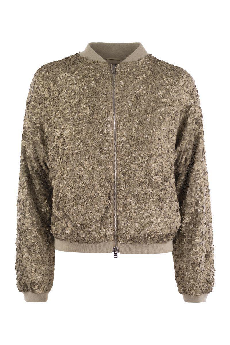 ジャケット HERNO Bomber jacket with sequins Herno sequin-embellished Bomber Jacket | Black | FARFETCH UK