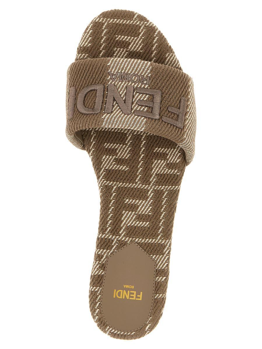 サンダル・ミュール FENDI 'Fendi Sunshine' slides Brown Fendi Sunshine Leather Brown | Fendi