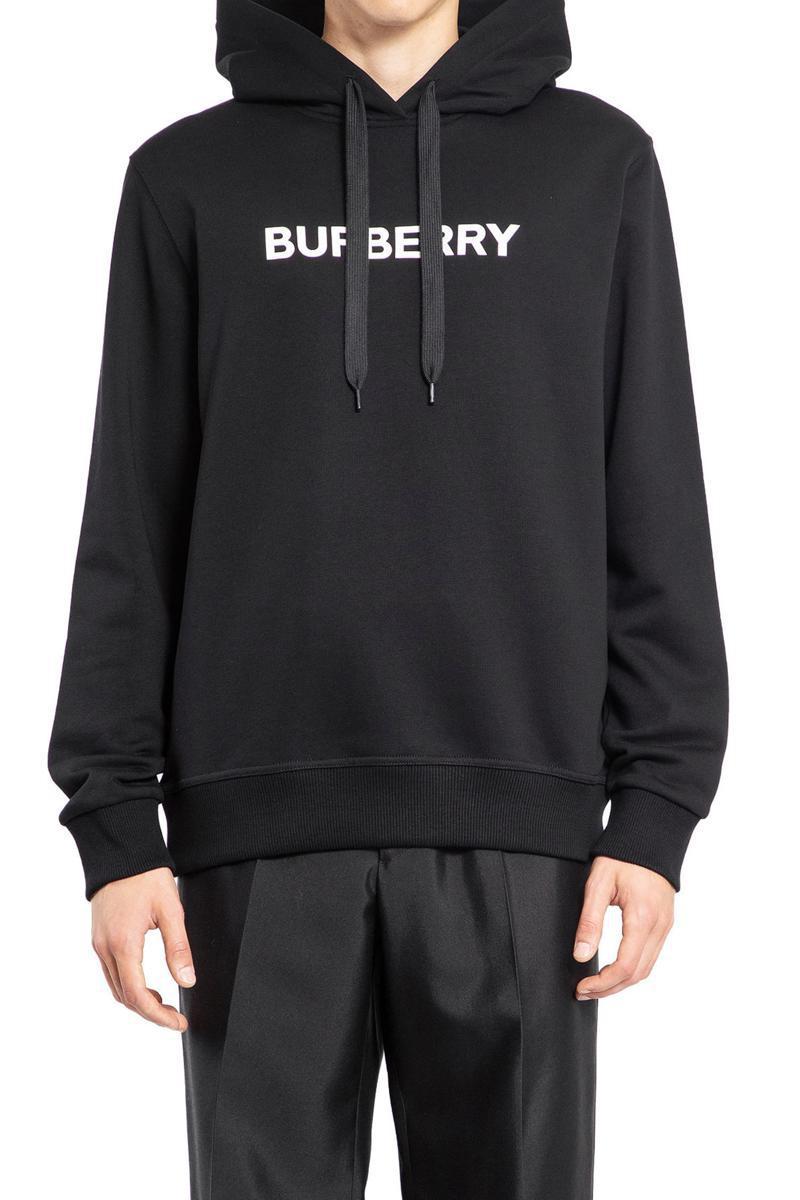 Mens black burberry hoodie outlet