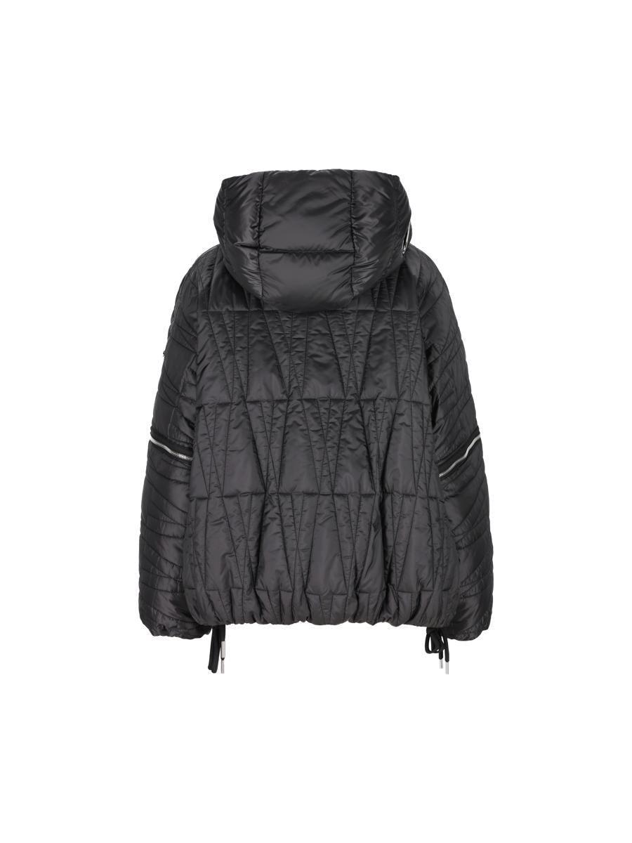 ダウンジャケット・コート MONCLER MONCLER WILLOW SMITH Coats Black Black Moncler x Willow Smith Kar Hooded Short Down Jacket
