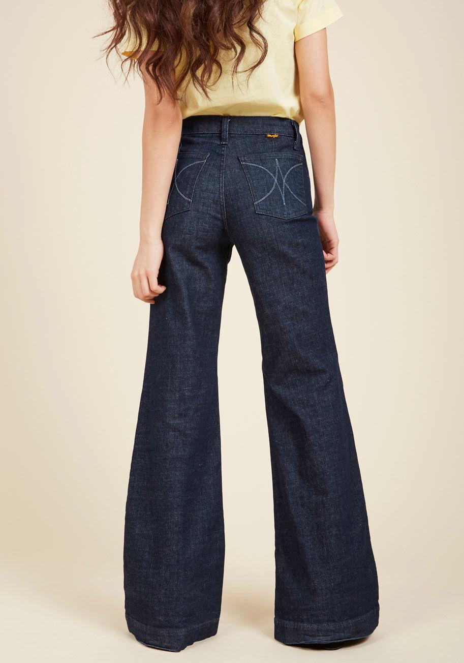 Wrangler Denim Wideleg Whim Jeans in Blue Lyst