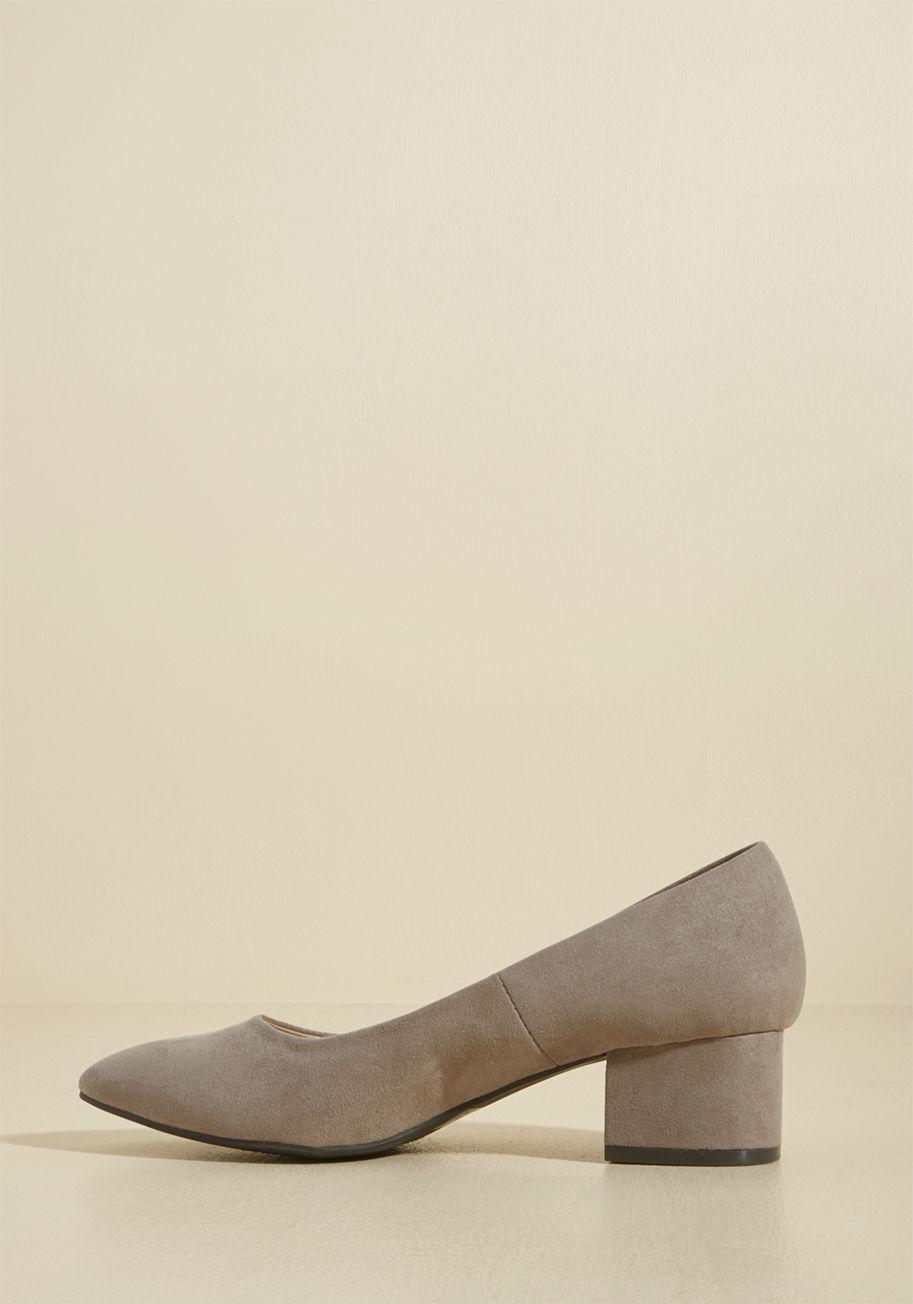 Lyst - Modcloth Simple Aesthetic Block Heel in Natural
