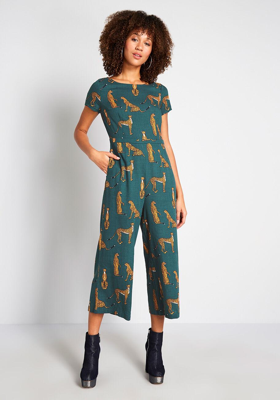 ModCloth Linen Bold Notion Wide-leg 