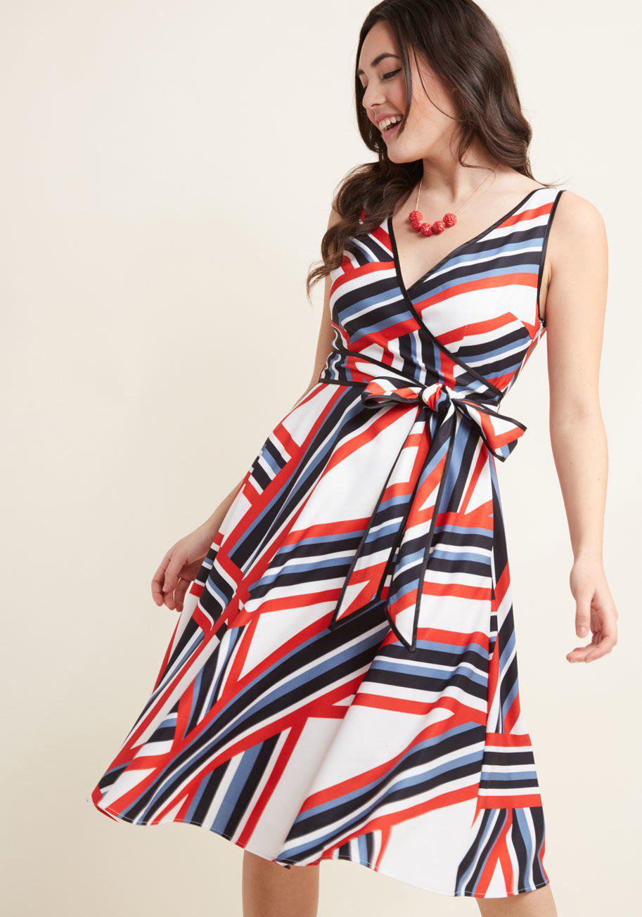 modcloth striped dress