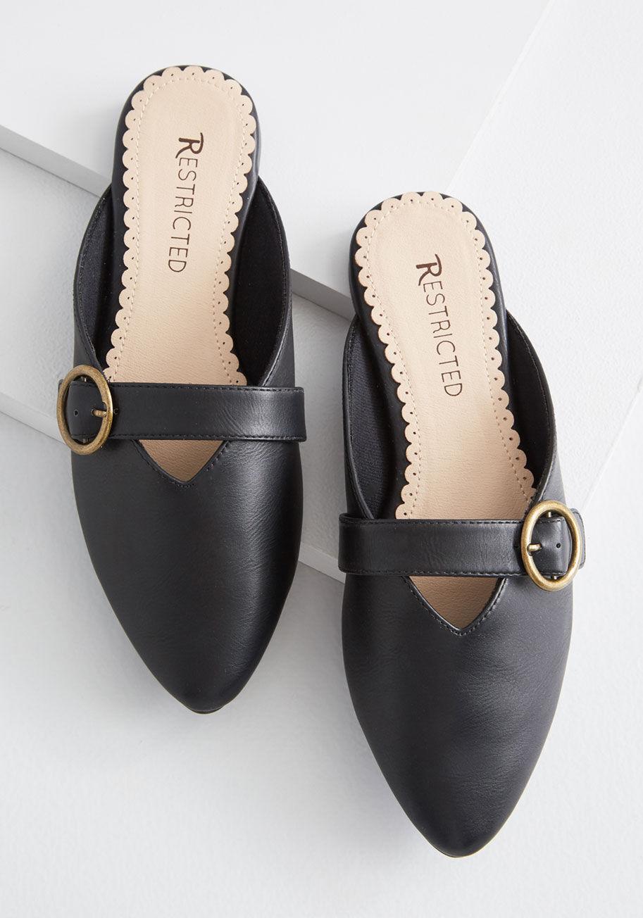 restricted black flats