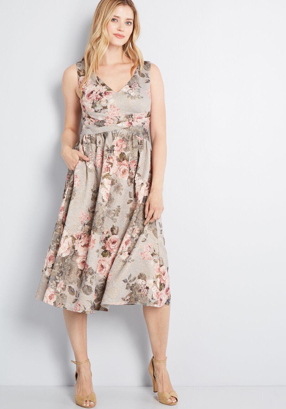 sparkling midi dress