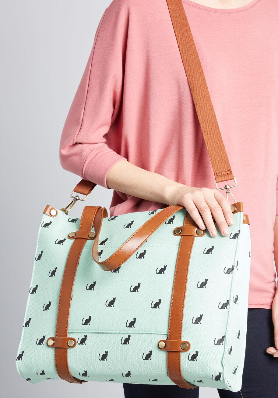 ModCloth Camp Director Snapped Tote In Mint 20 Spring Bags Under