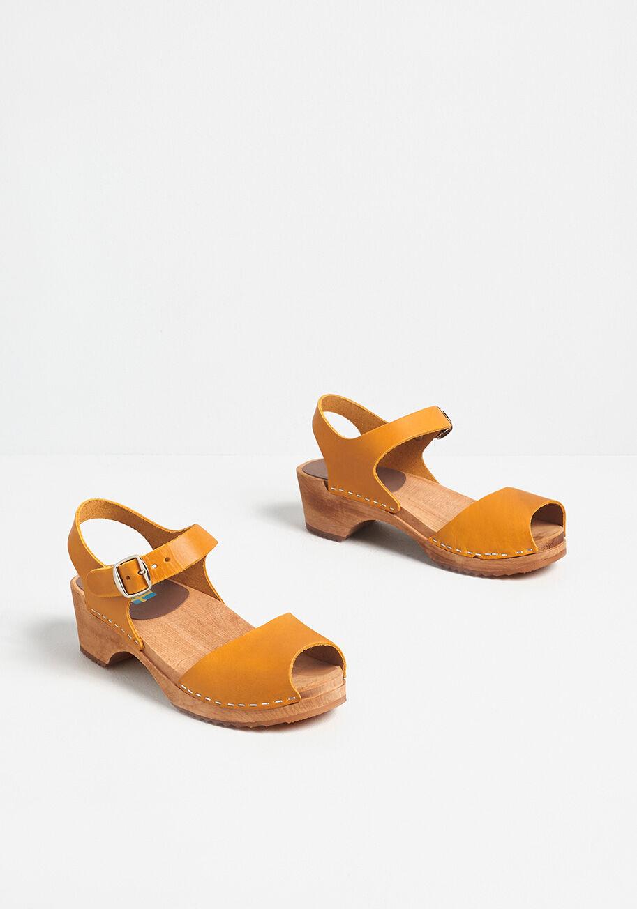 mustard yellow clogs