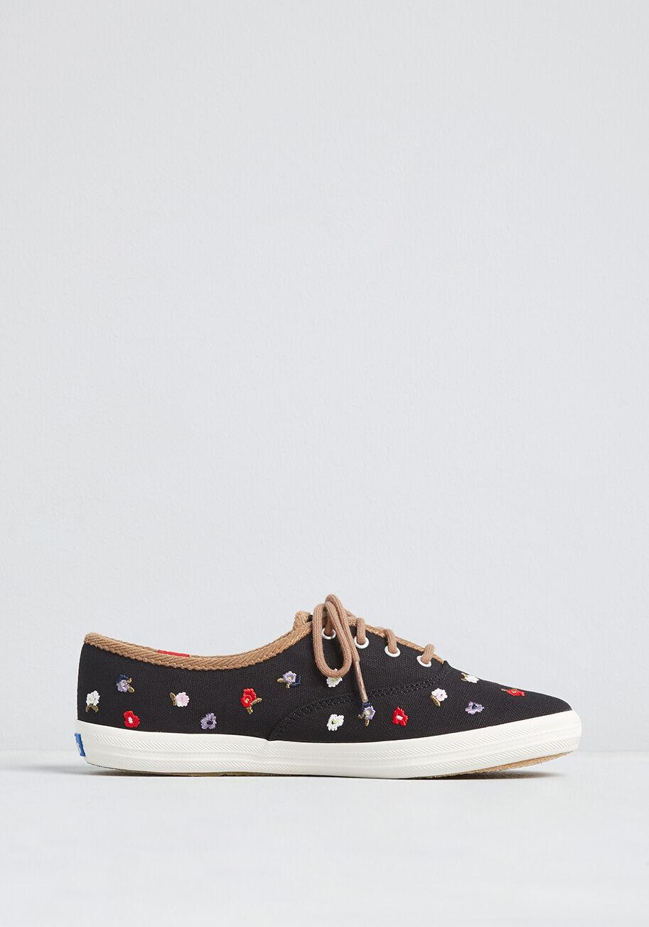 keds embroidered mesh sneakers