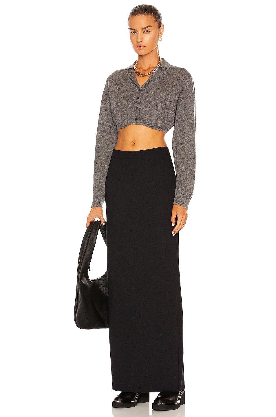 Sandy Liang Rae Cardigan in Gray | Lyst