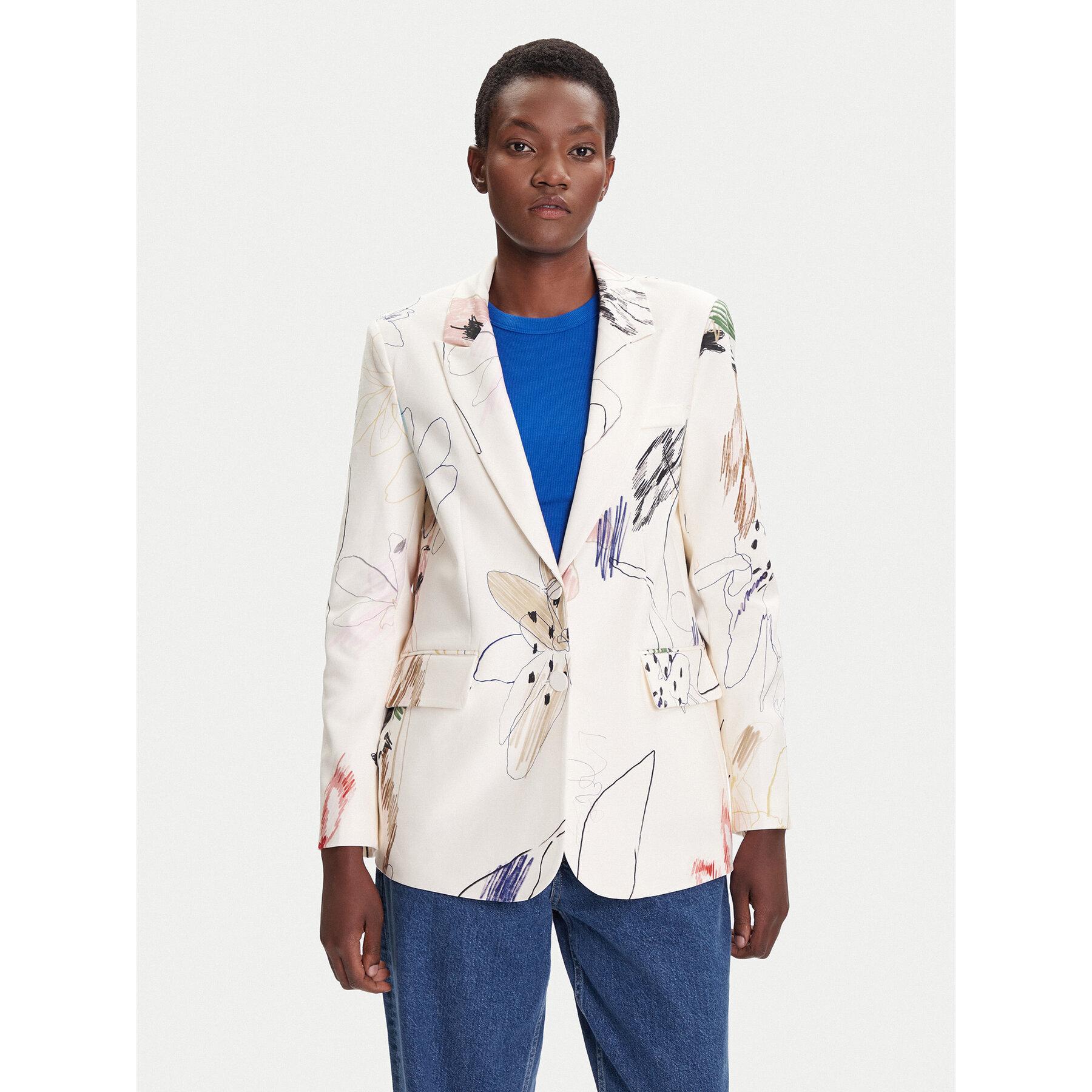 Patchwork Sakko Desigual Desigual PATCHWORK Blazer Blue/blau Zalando