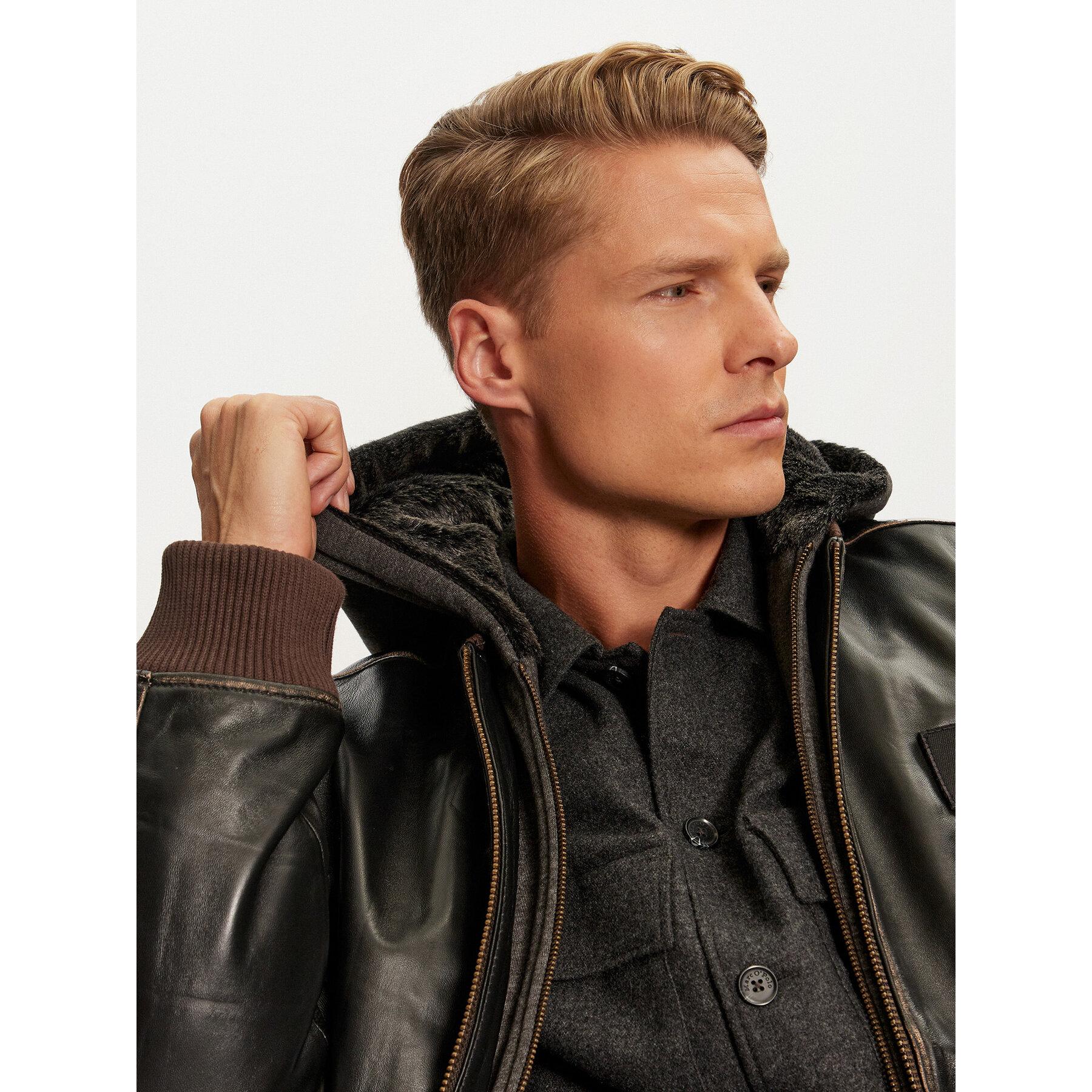 Leather Jacket Rote Diesel Jacke Diablo SchÃ¶ffel Jacke Herren Rot