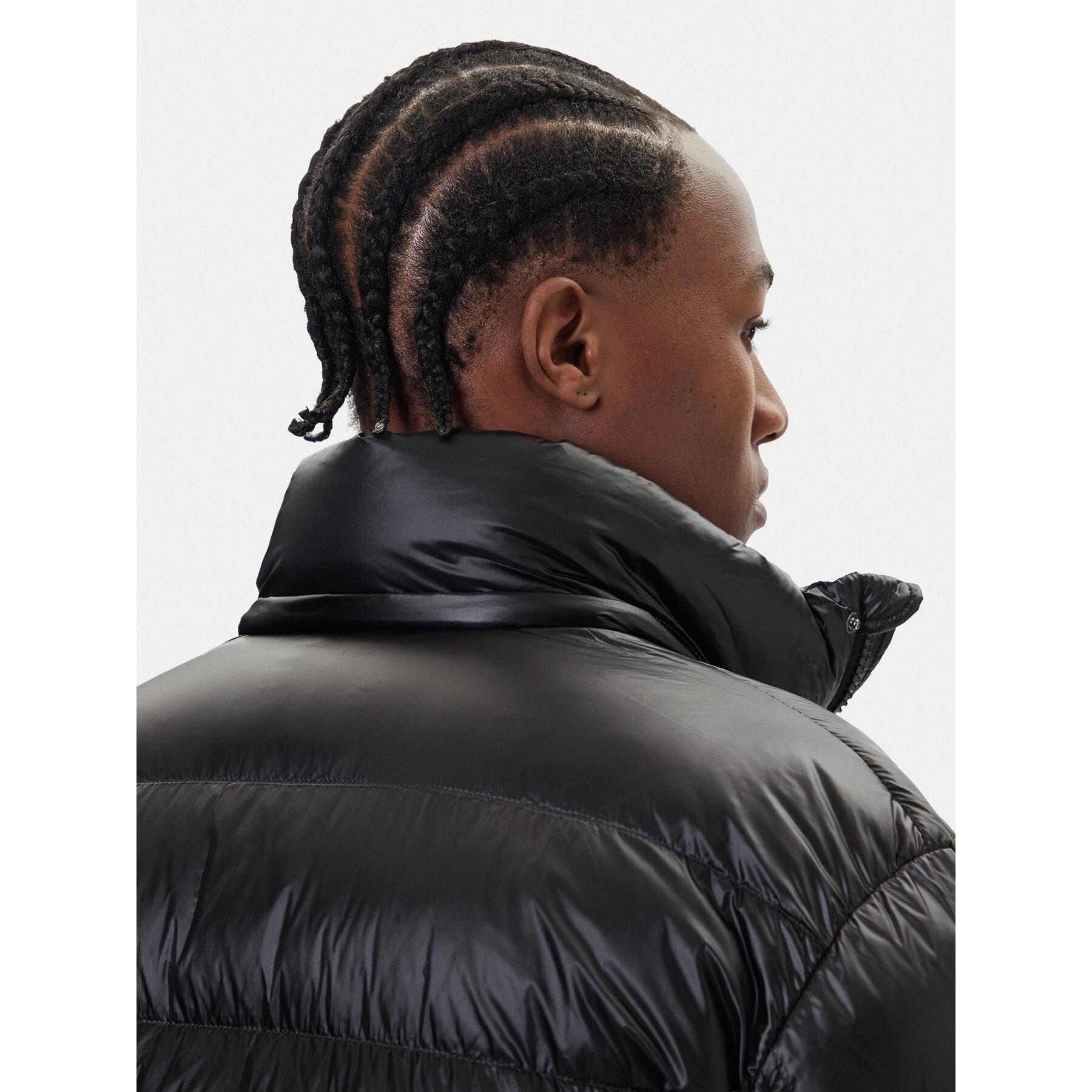 Modivo Blauer Lederjacke Schwarz Blauer Daunen- Und Wattierte