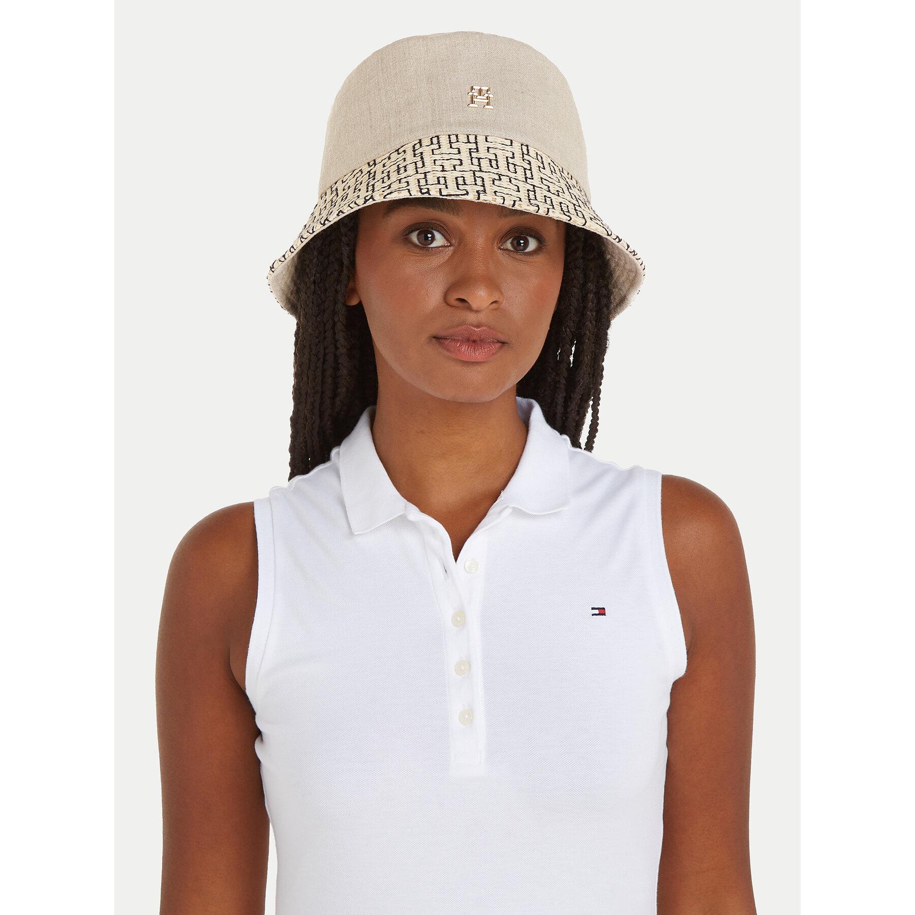 Tommy Hilfiger Hut Beach Summer Bucket Hat Aw0Aw16043 Ecru in Natur Lyst DE