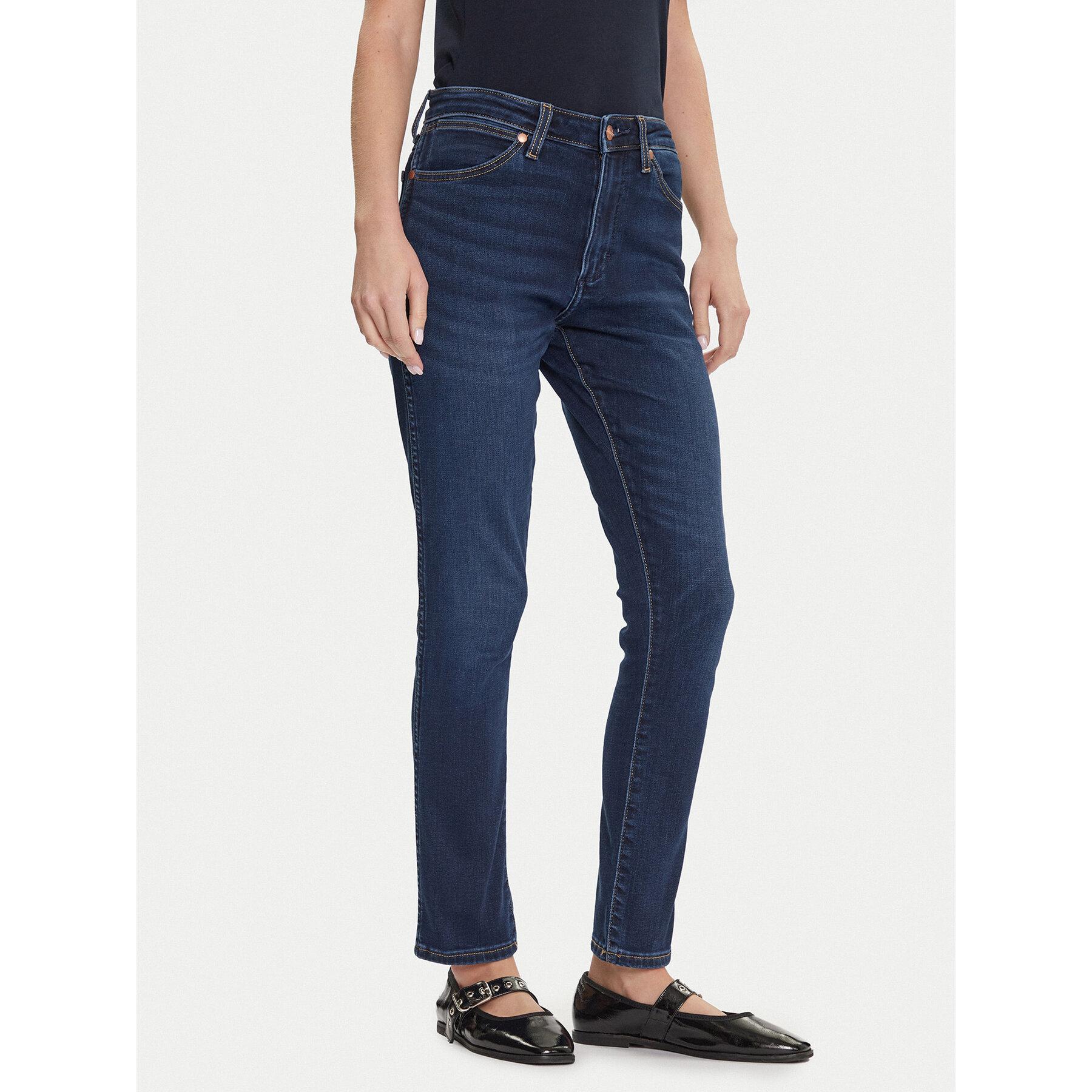 Wrangler Damen Skinny Jeans Raven – Mid-Rise, Stretch-Denim Aus USA-Baumwolle