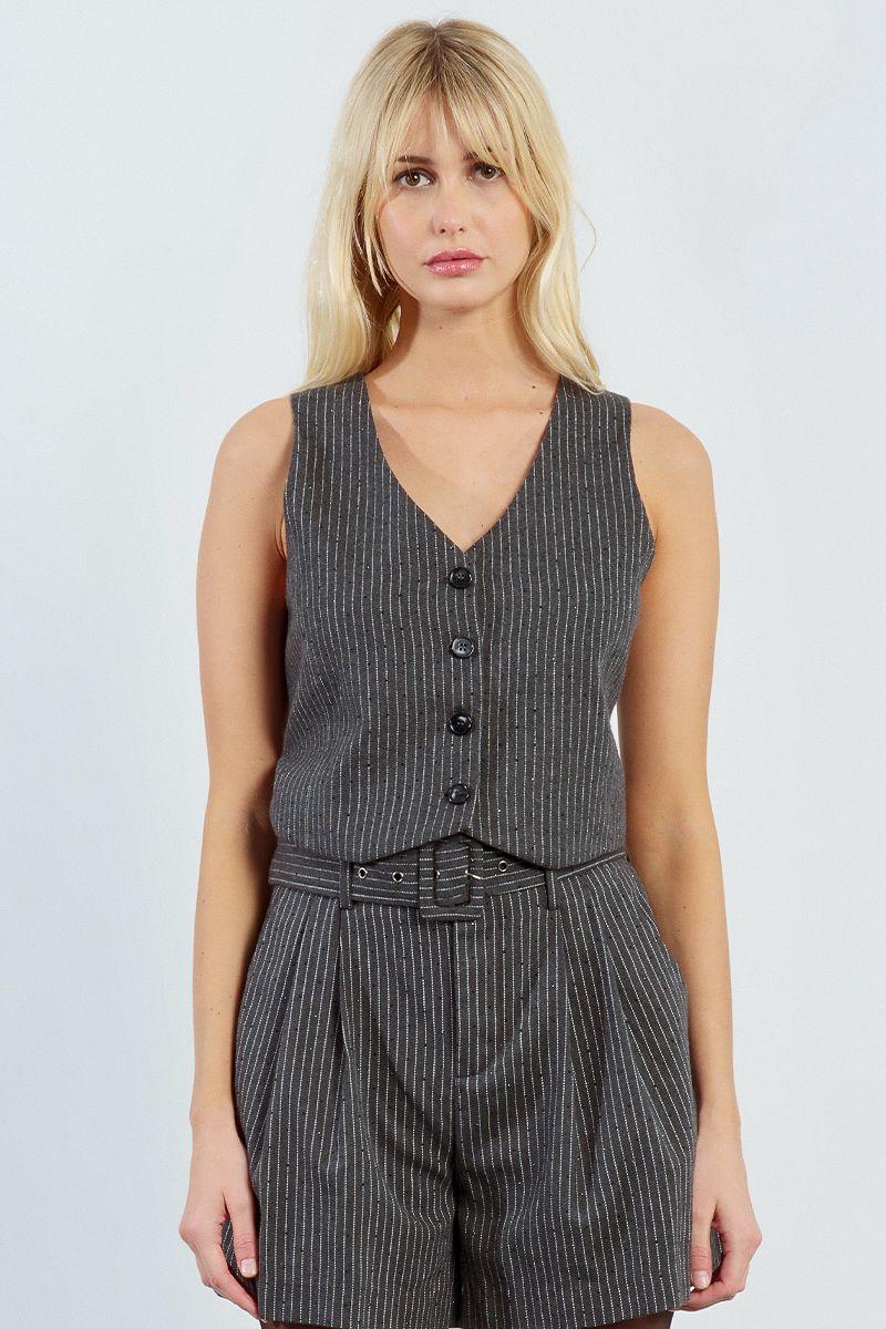 Molly Bracken Gilets | Gilet Boléro Fantaisie Écru - Femme - Fernandes