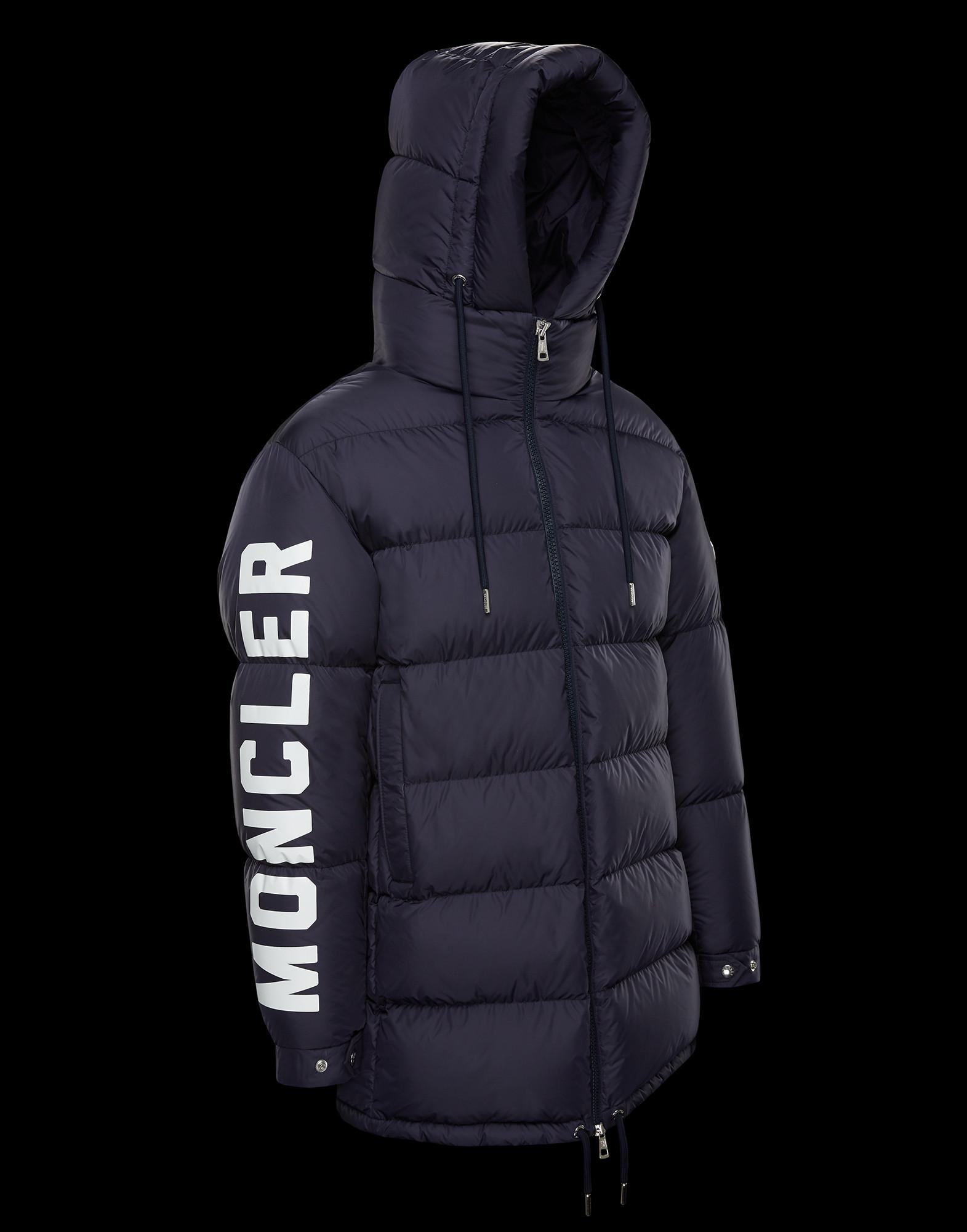 Moncler Navy Moncenisio Down Quilted Padded Long Jacket in Blue 