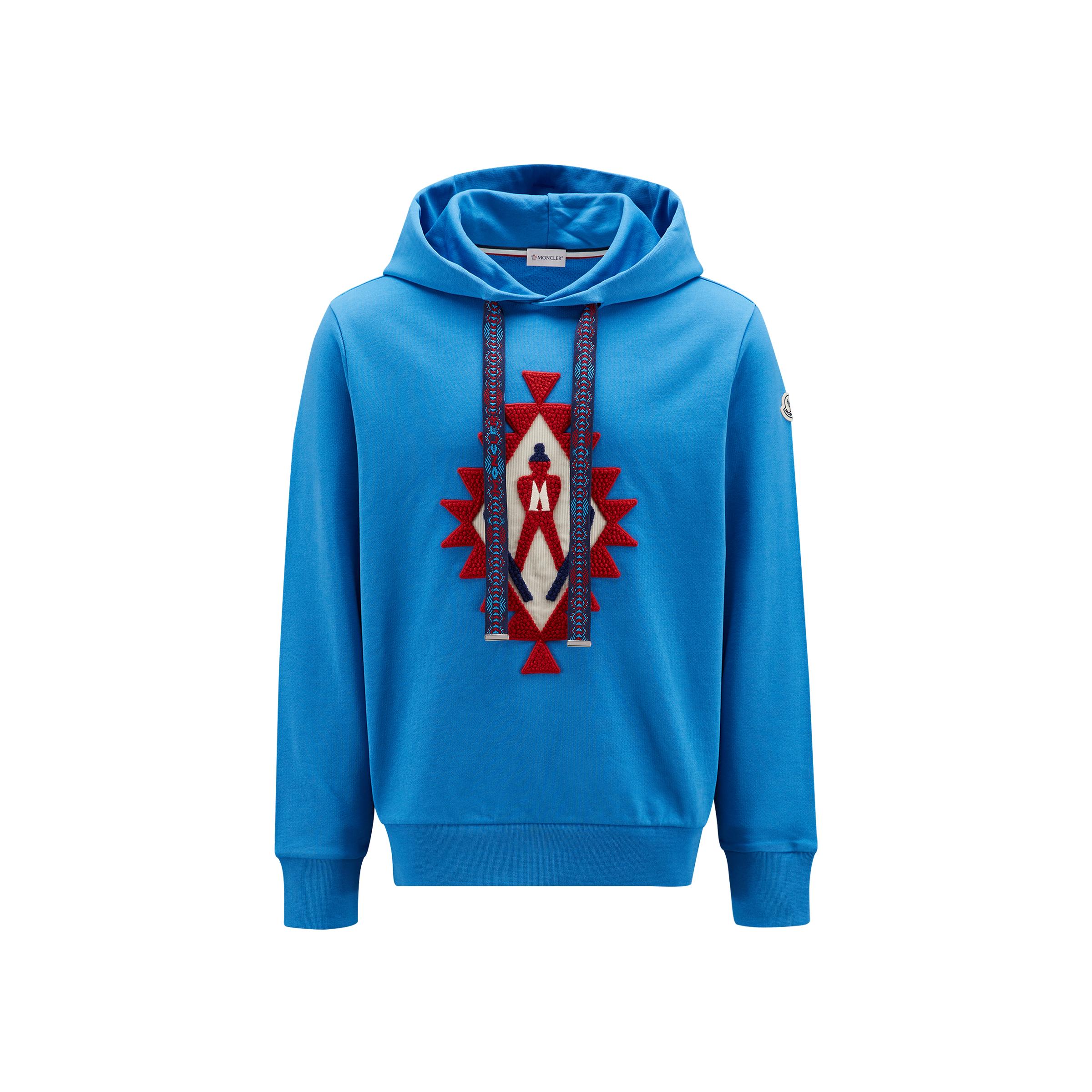 Moncler Graphic Motif Hoodie in Blue for Men | Lyst
