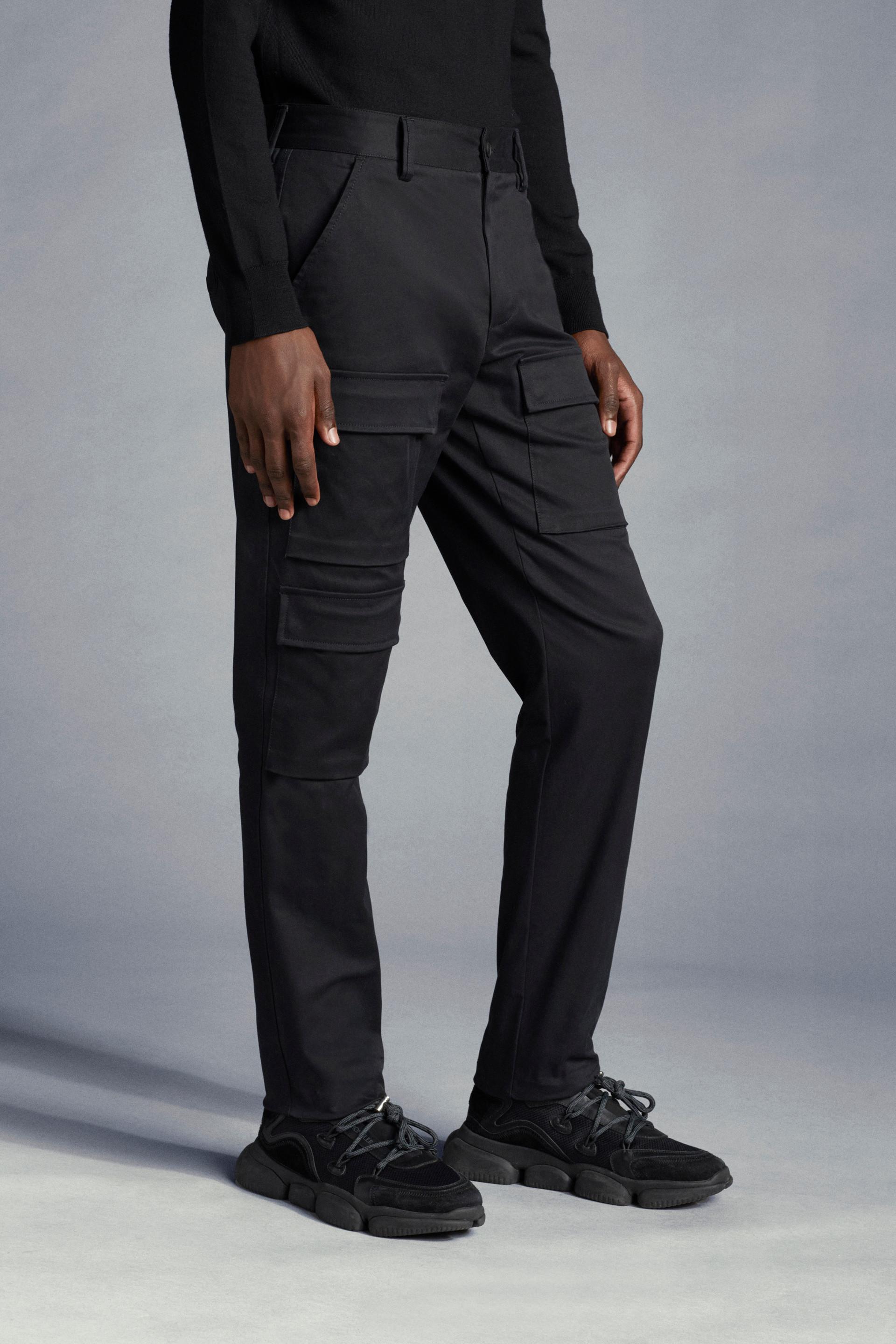 Pantalón De Gabardina Moncler de hombre de color Negro | Lyst