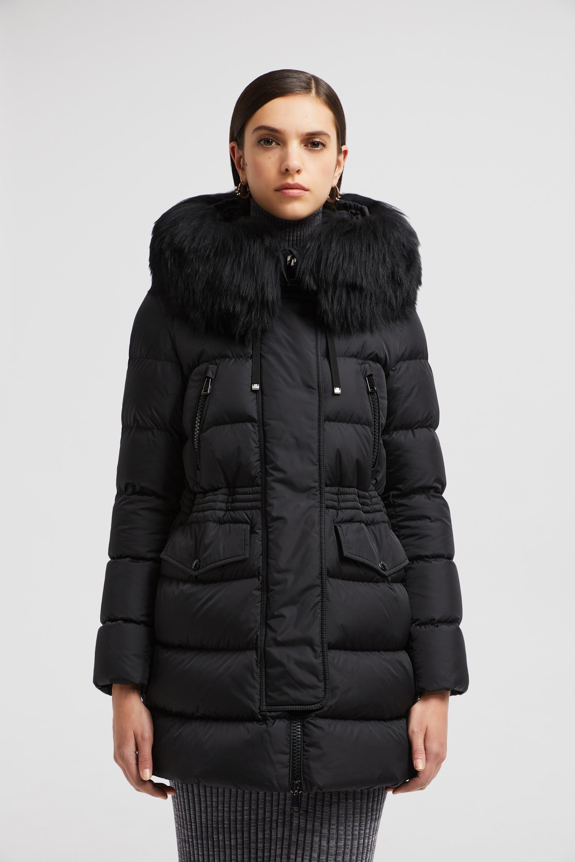 【MONCLER】Piumino lungo Aphroti in shearling★ダウンコート Moncler Aphroti Hooded Shearling Long Down Jacket in Black