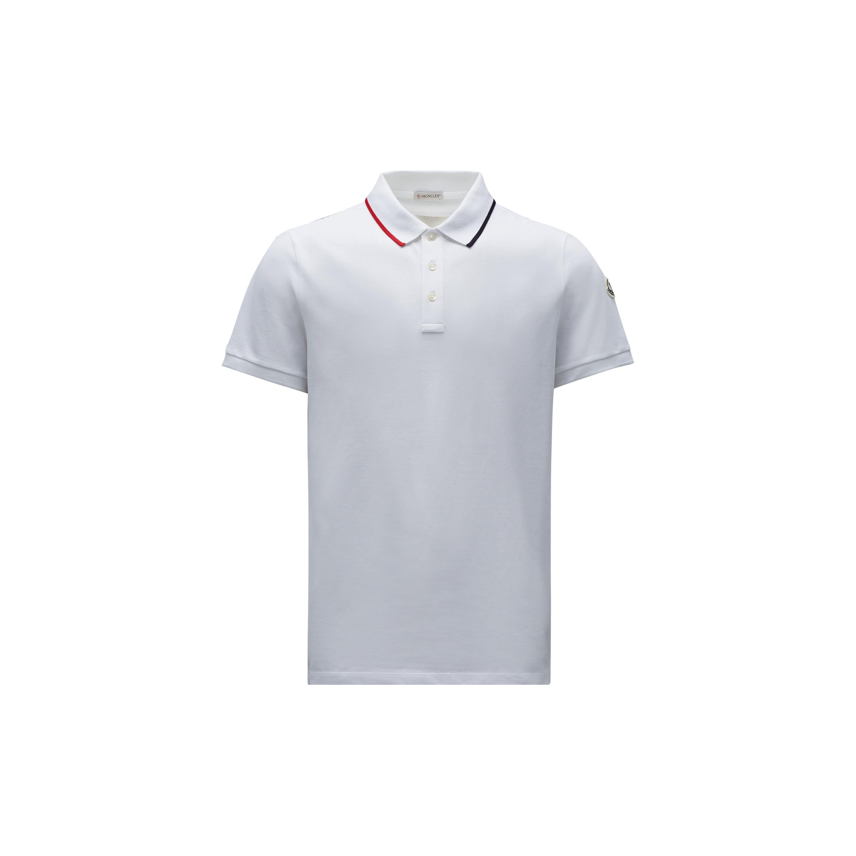 Moncler Logo Polo Shirt in Blue for Men | Lyst