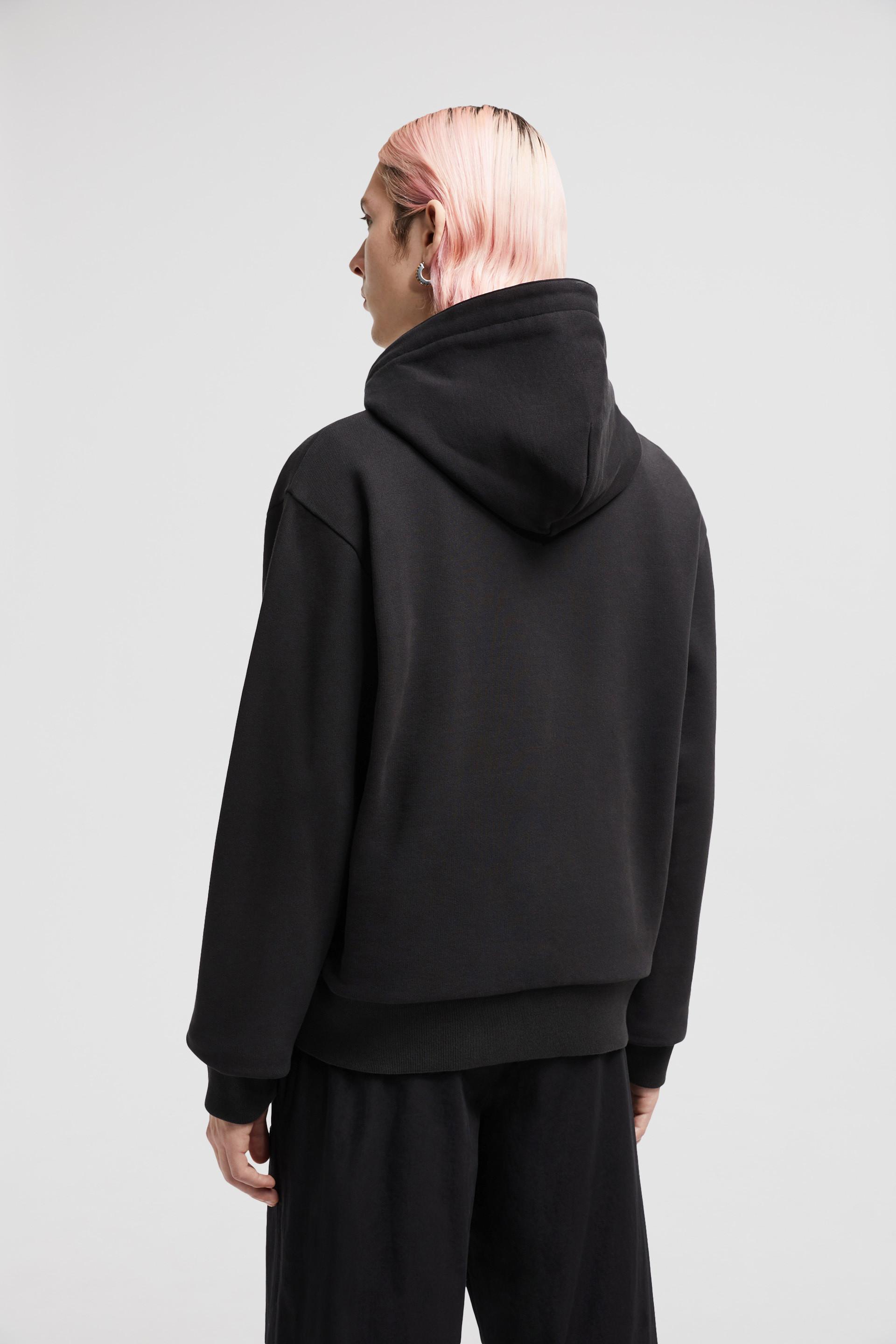 Moncler Reversible Cotton Zip-Up Hoodie in Black for Men | Lyst