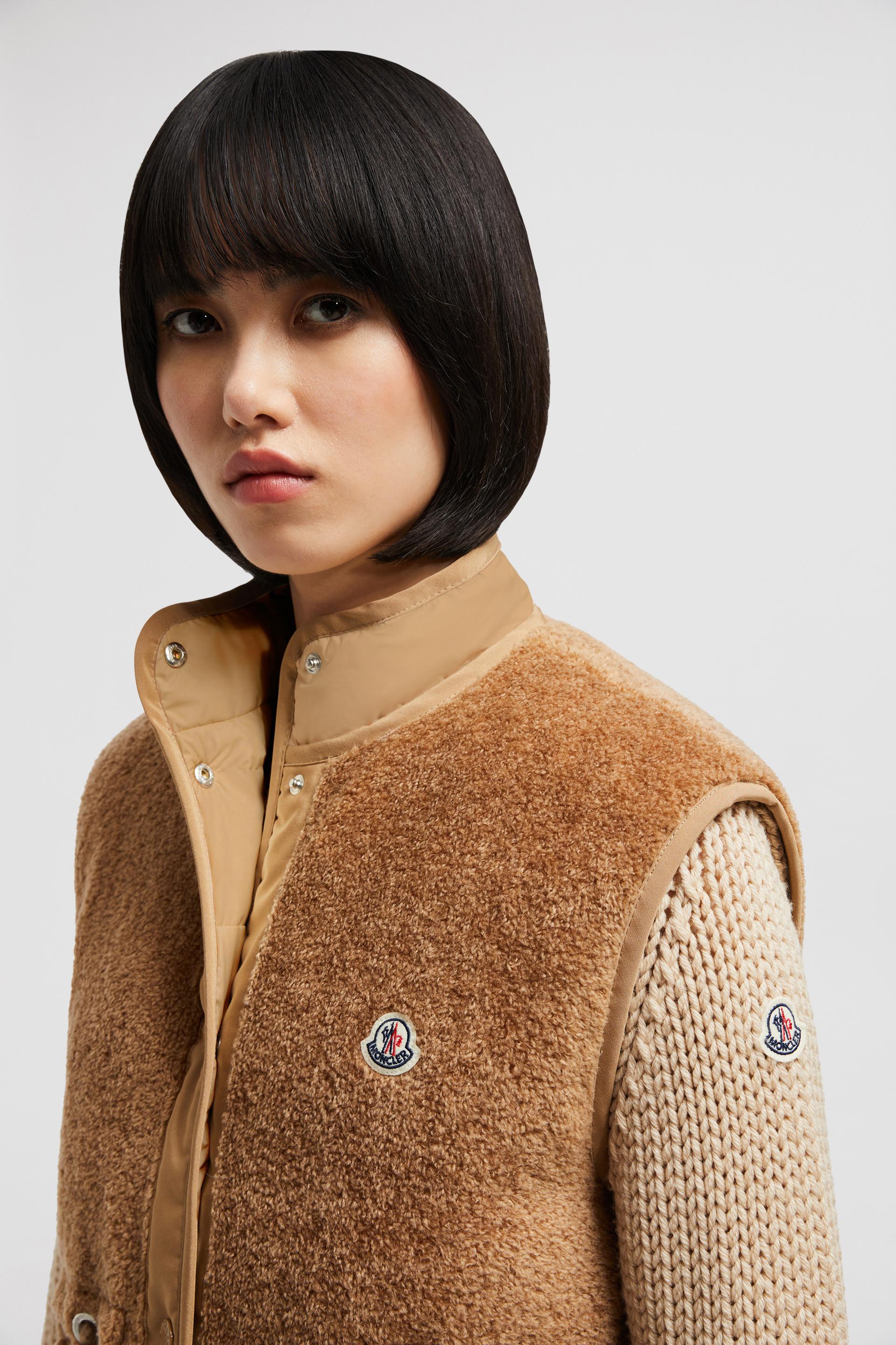 関税込 Moncler BOST TEDDY DOWN GILET Moncler Bost Teddy Down Gilet in Brown | Lyst
