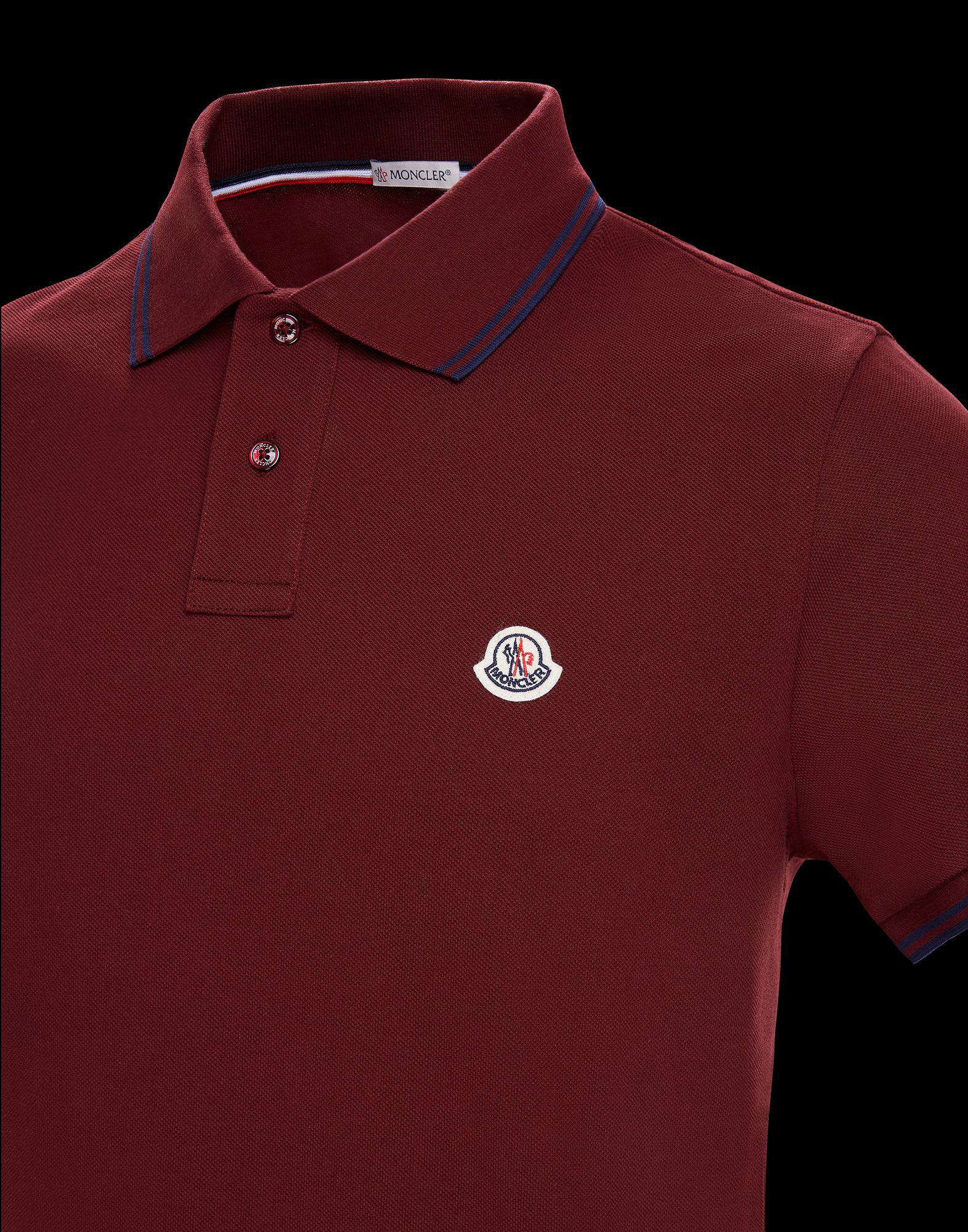 purple moncler polo