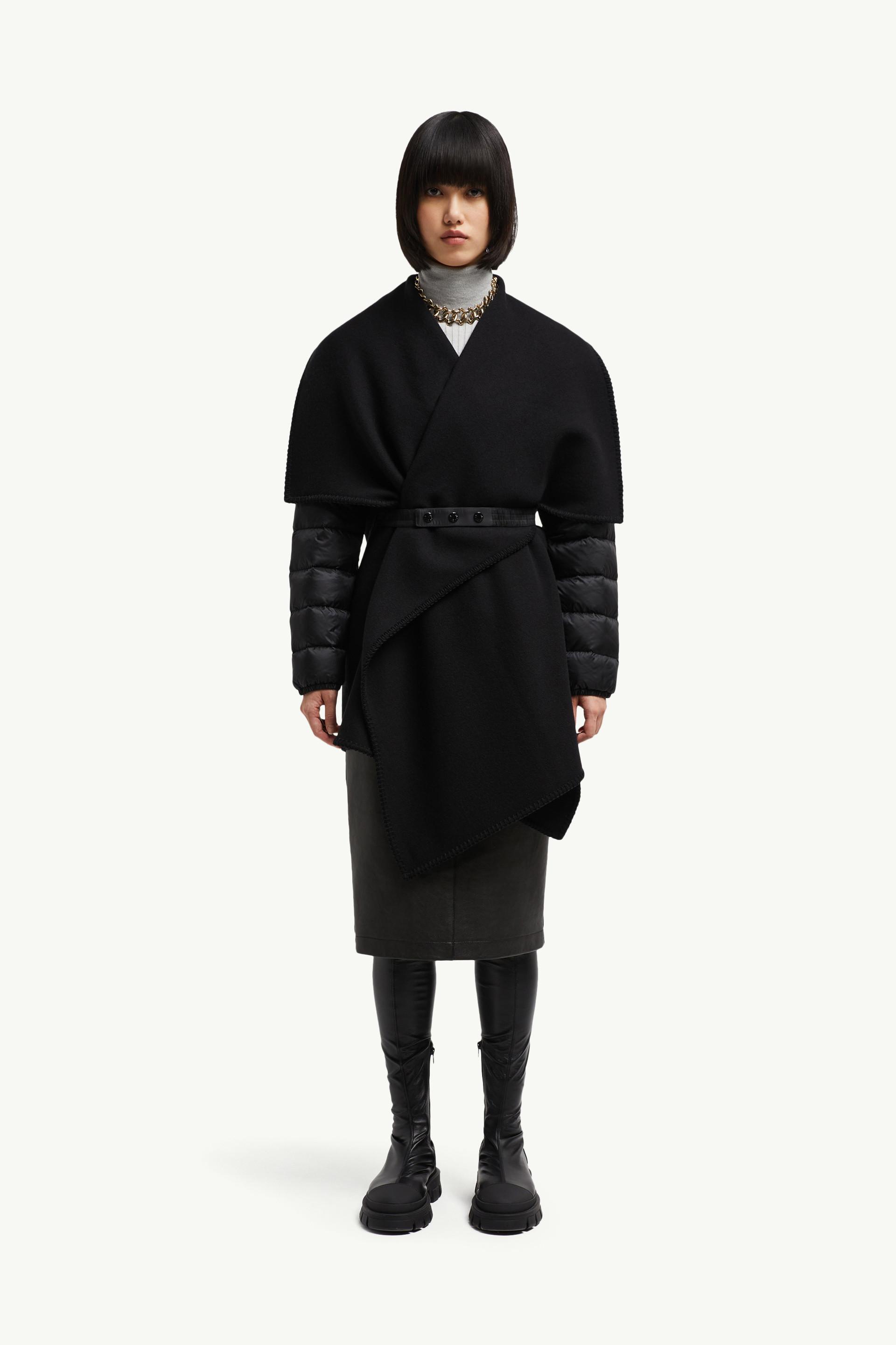 ジャケット MONCLER Virgin wool blend cape Moncler Wool-Blend Cape | Neiman Marcus