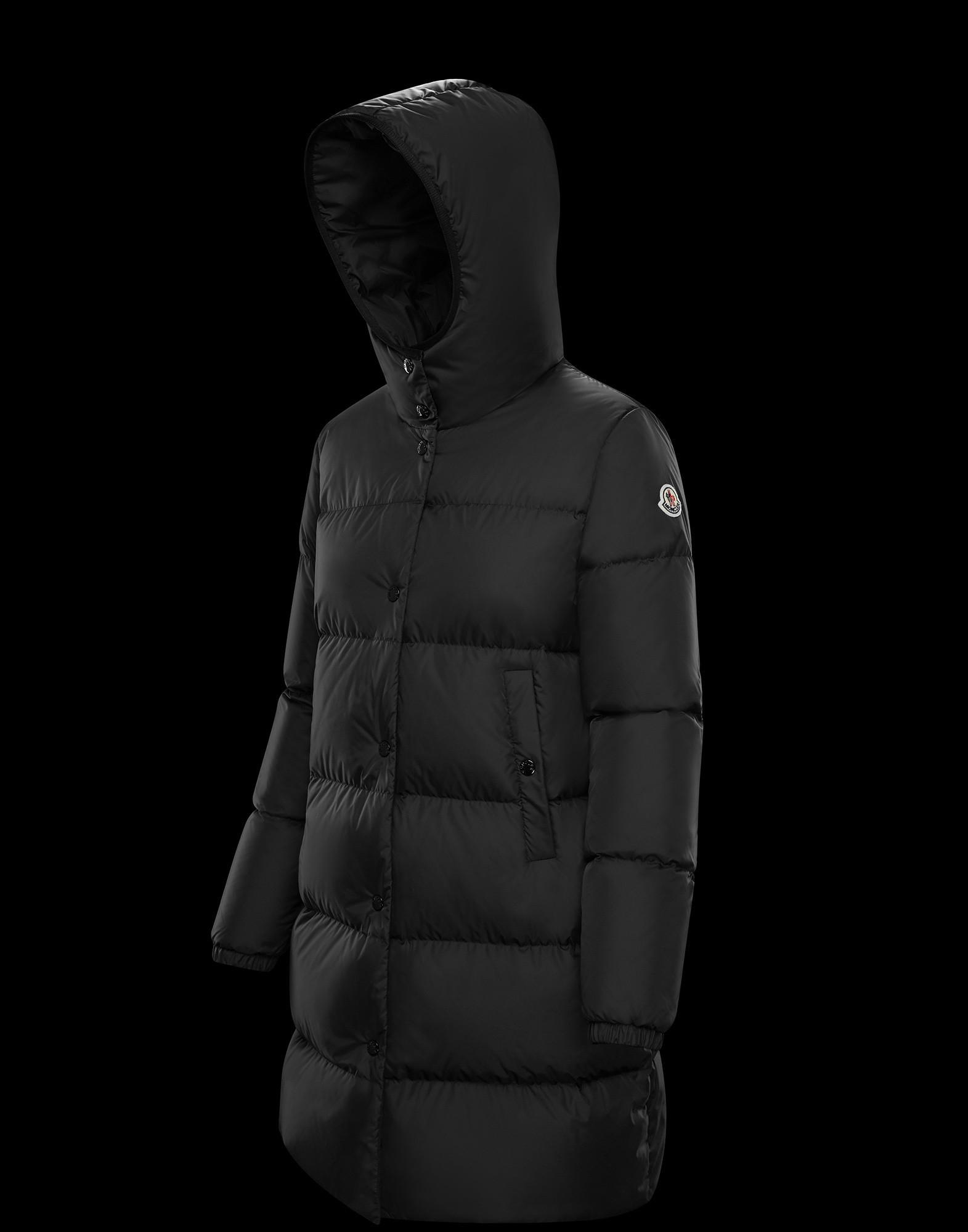 moncler burgaux hooded down coat