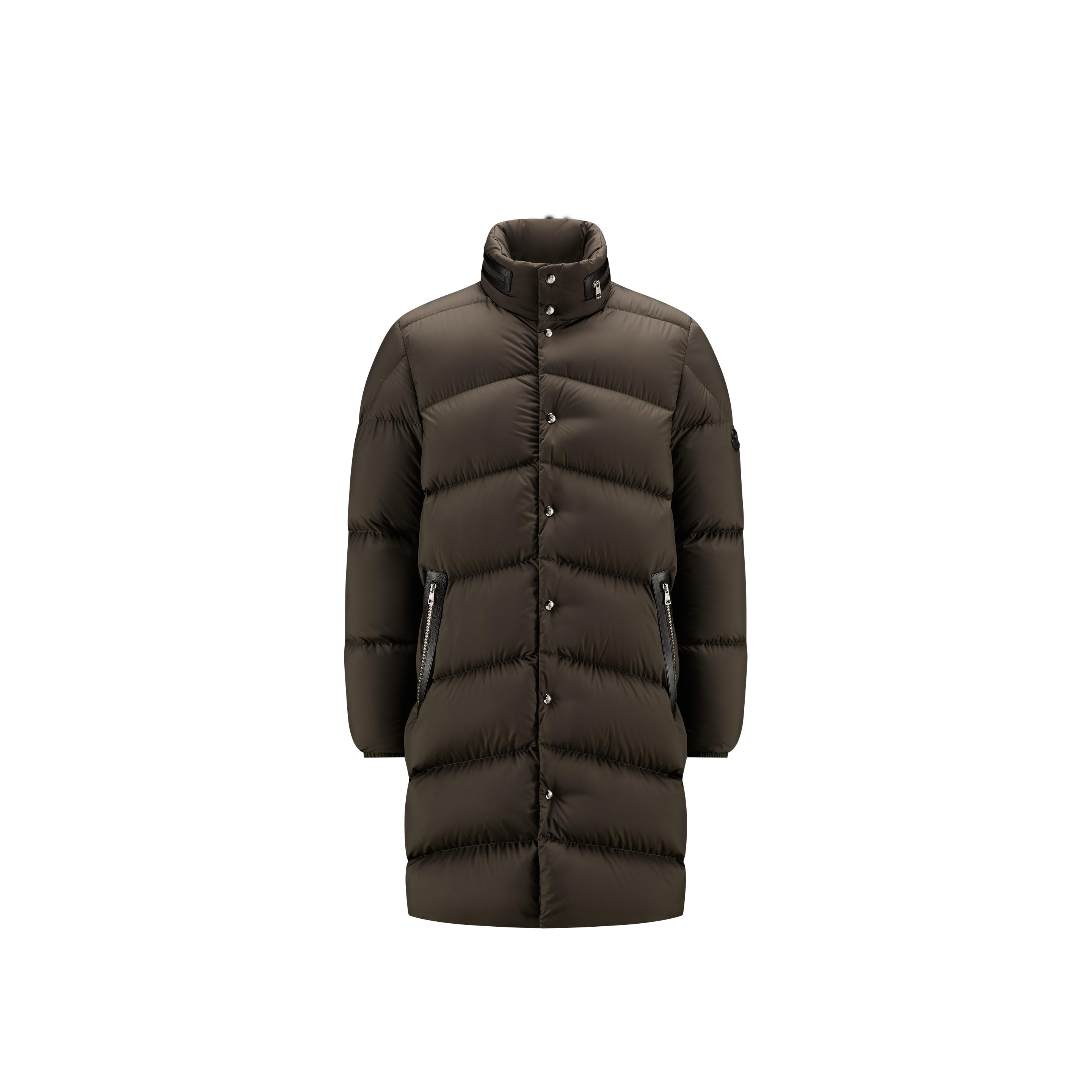 Moncler Guirec Long Down Jacket in Brown for Men | Lyst Canada