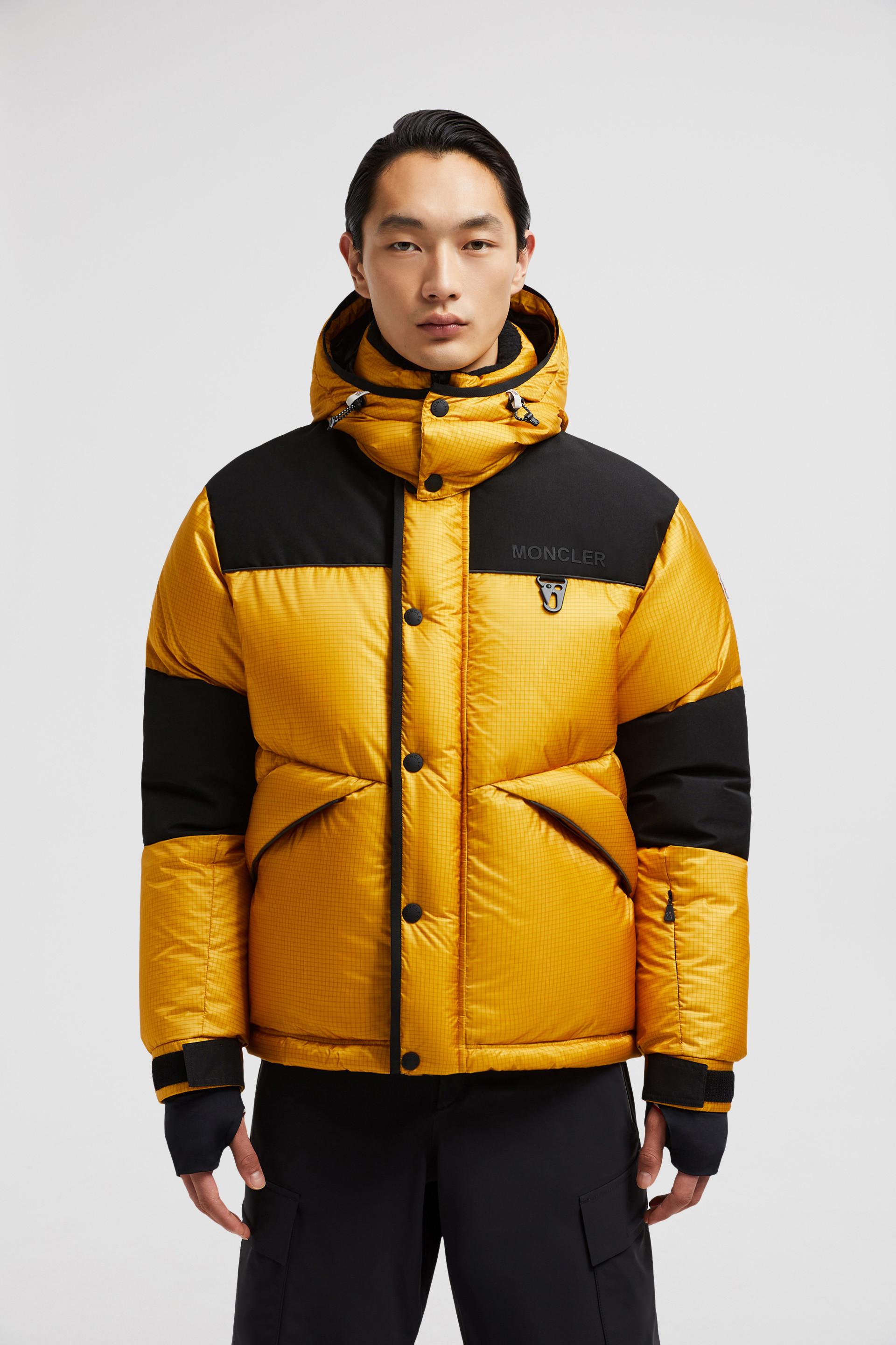 Moncler Micro Ripstop Down Ski Jacket in Yellow for Men | Lyst
