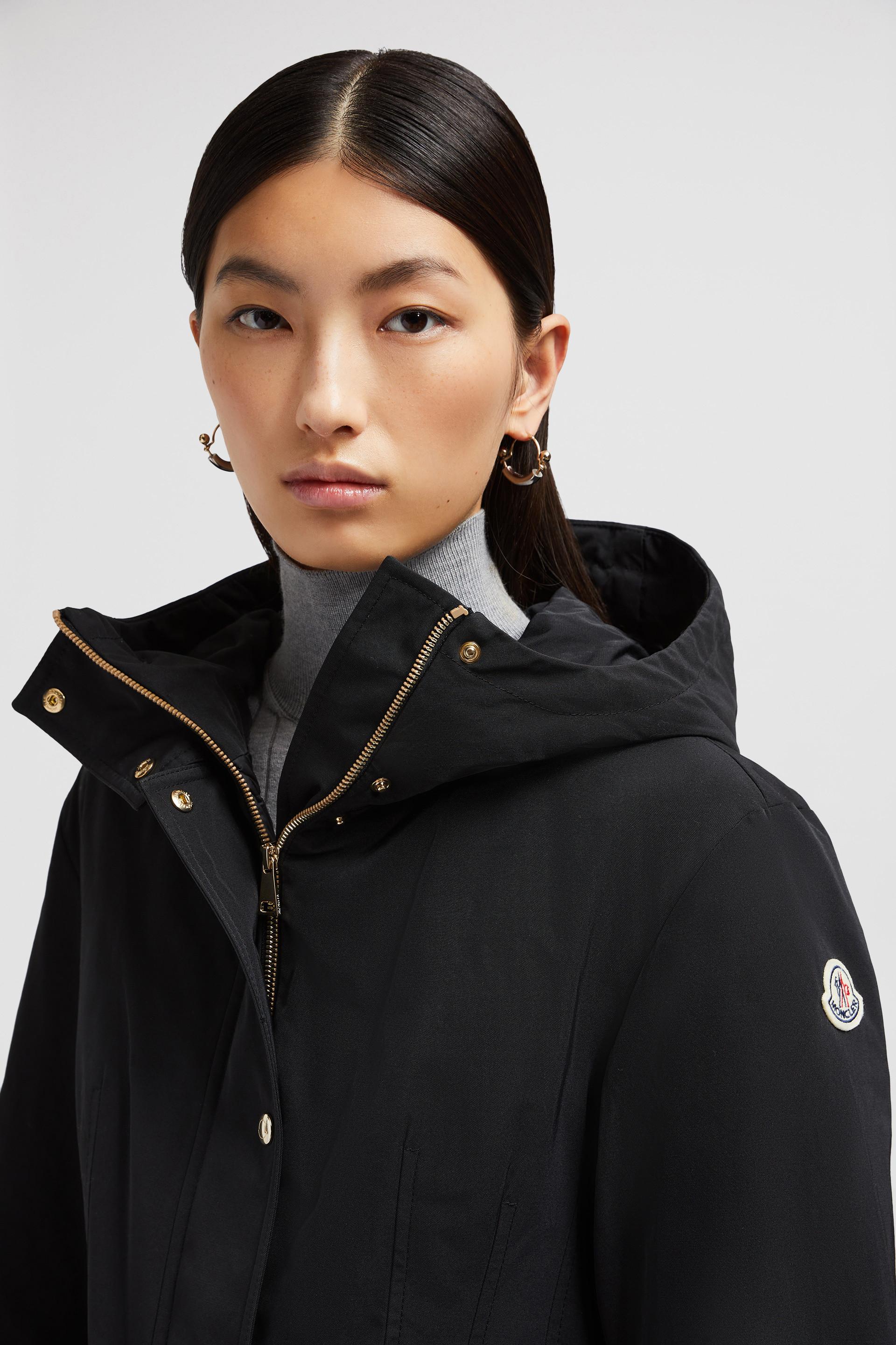 Moncler Brochon Hooded Parka Coat in Black | Lyst Moncler Brochon Hooded Parka Coat in Black | Lyst