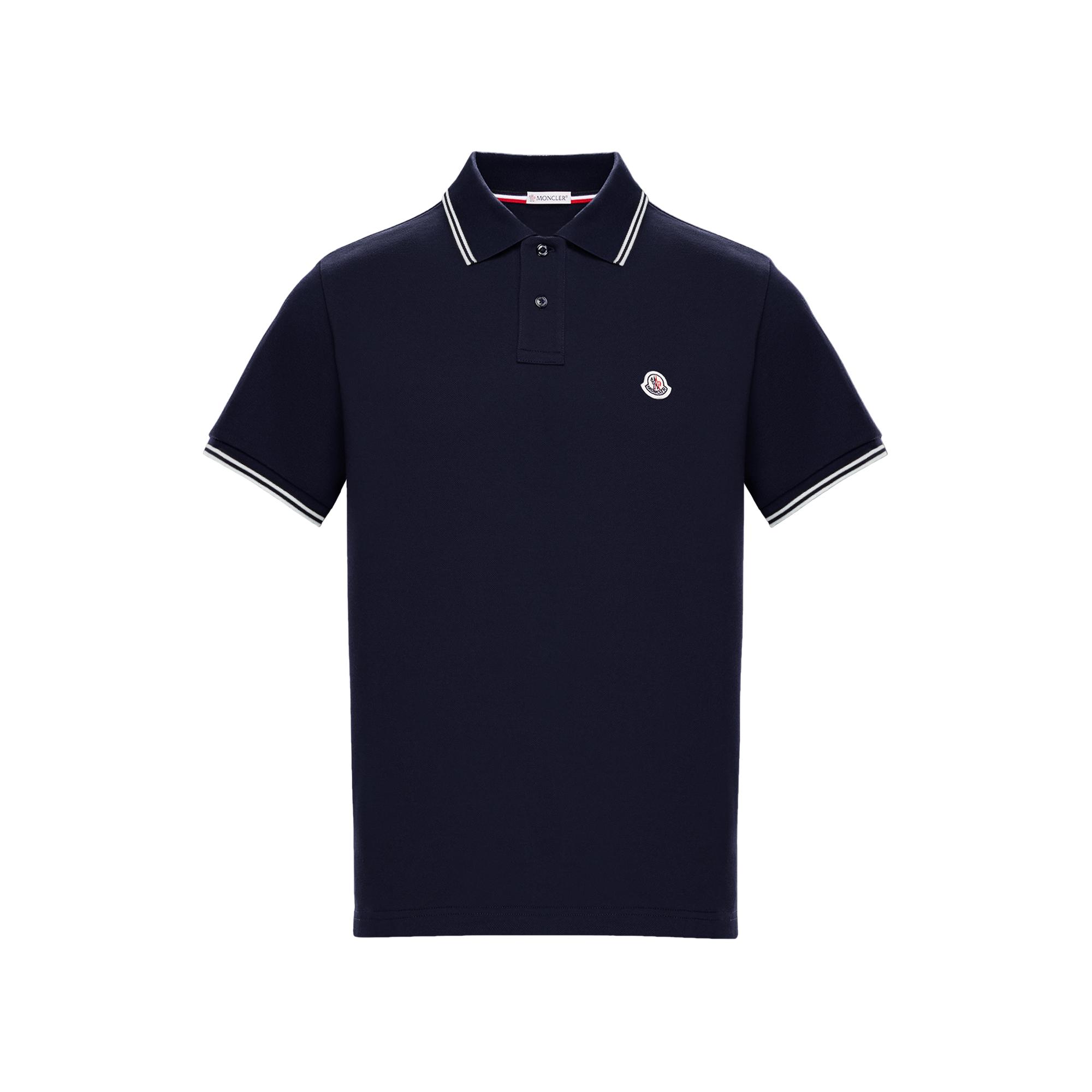 Moncler Cotton Polo in Dark Blue (Blue) for Men Save 9 Lyst