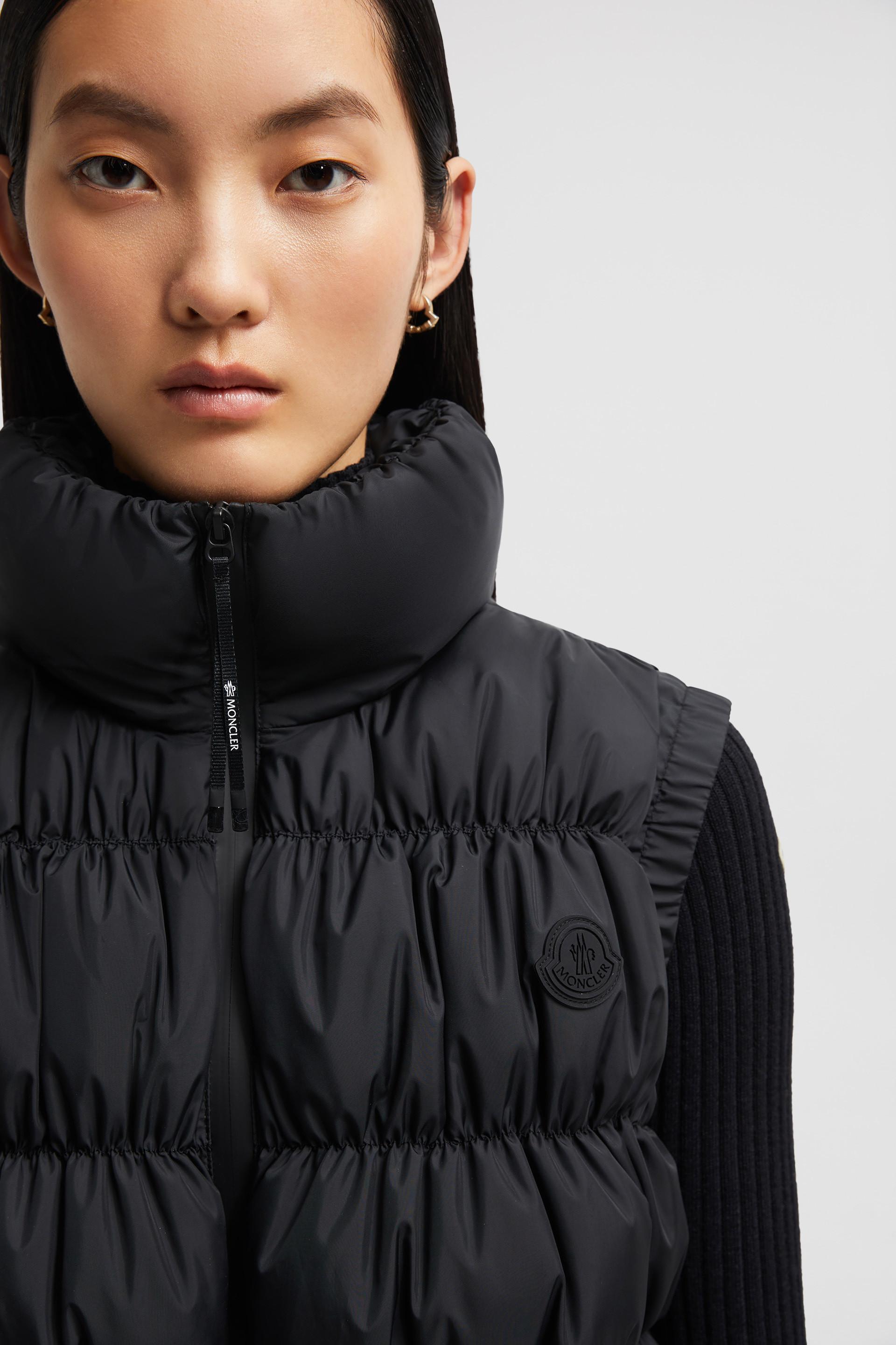 Moncler Apriate Ruche-Quilted Down Vest in Pink | Lyst Moncler Apriate Ruche-Quilted Down Vest in Pink | Lyst