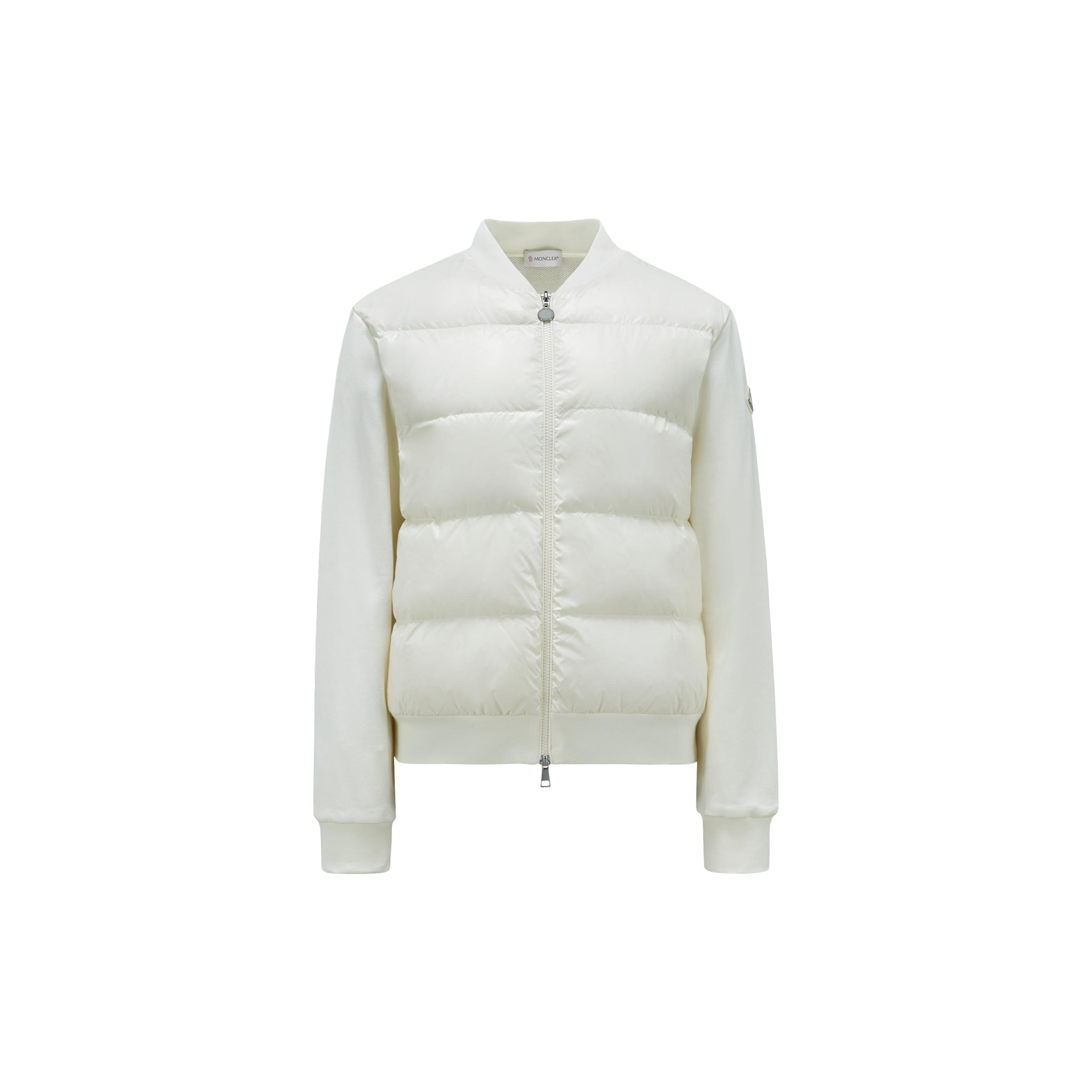 Moncler white best sale zip hoodie