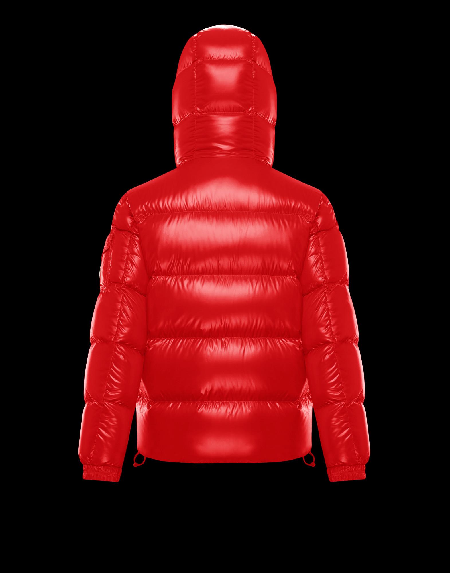 moncler red down jacket